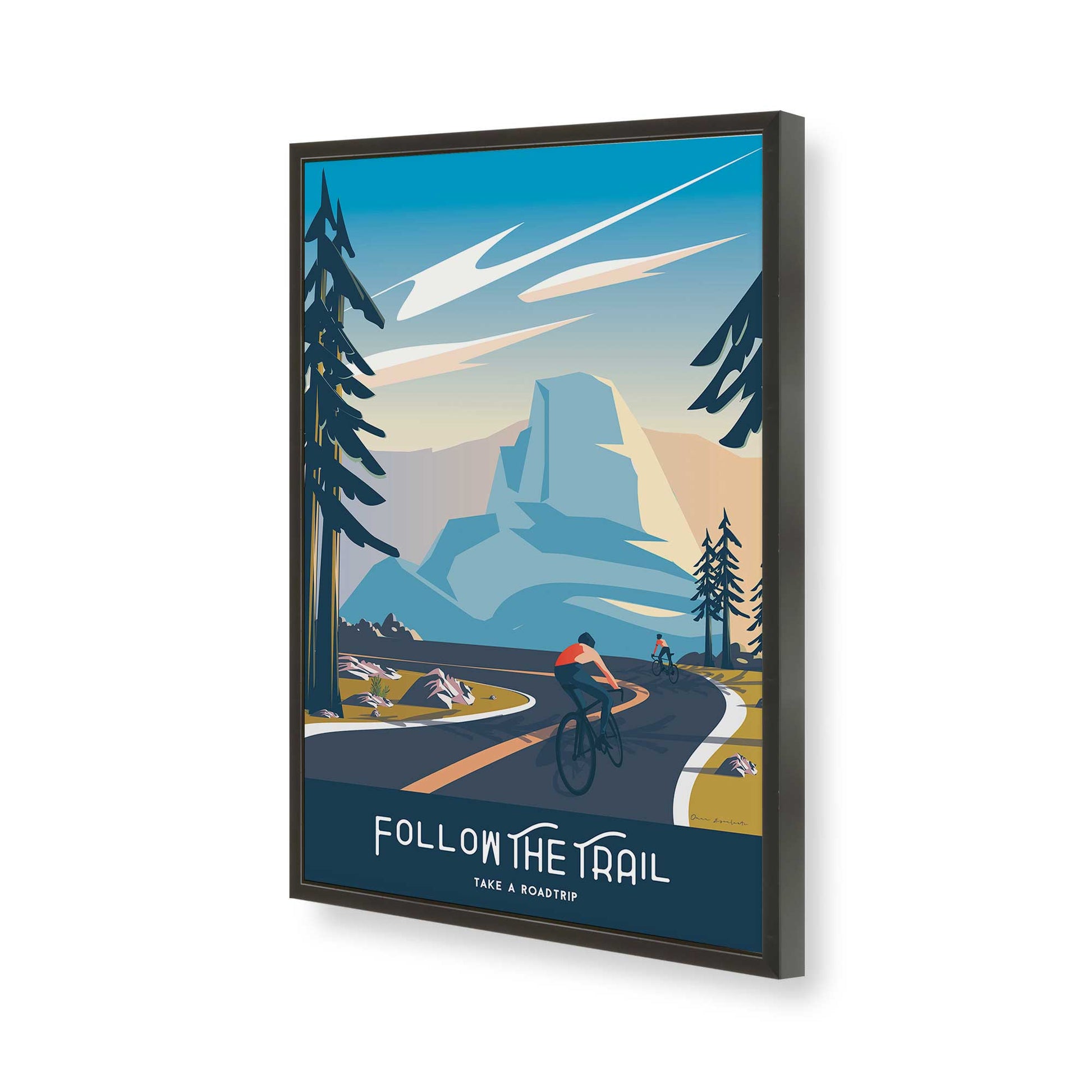 [Color:Satin Black], Picture of art in a Satin Black frame of the corner