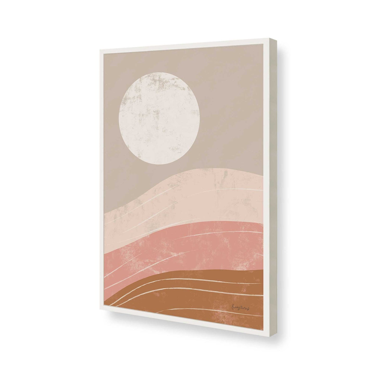 [Color:Opaque White], Picture of art in a Opaque White frame of the corner