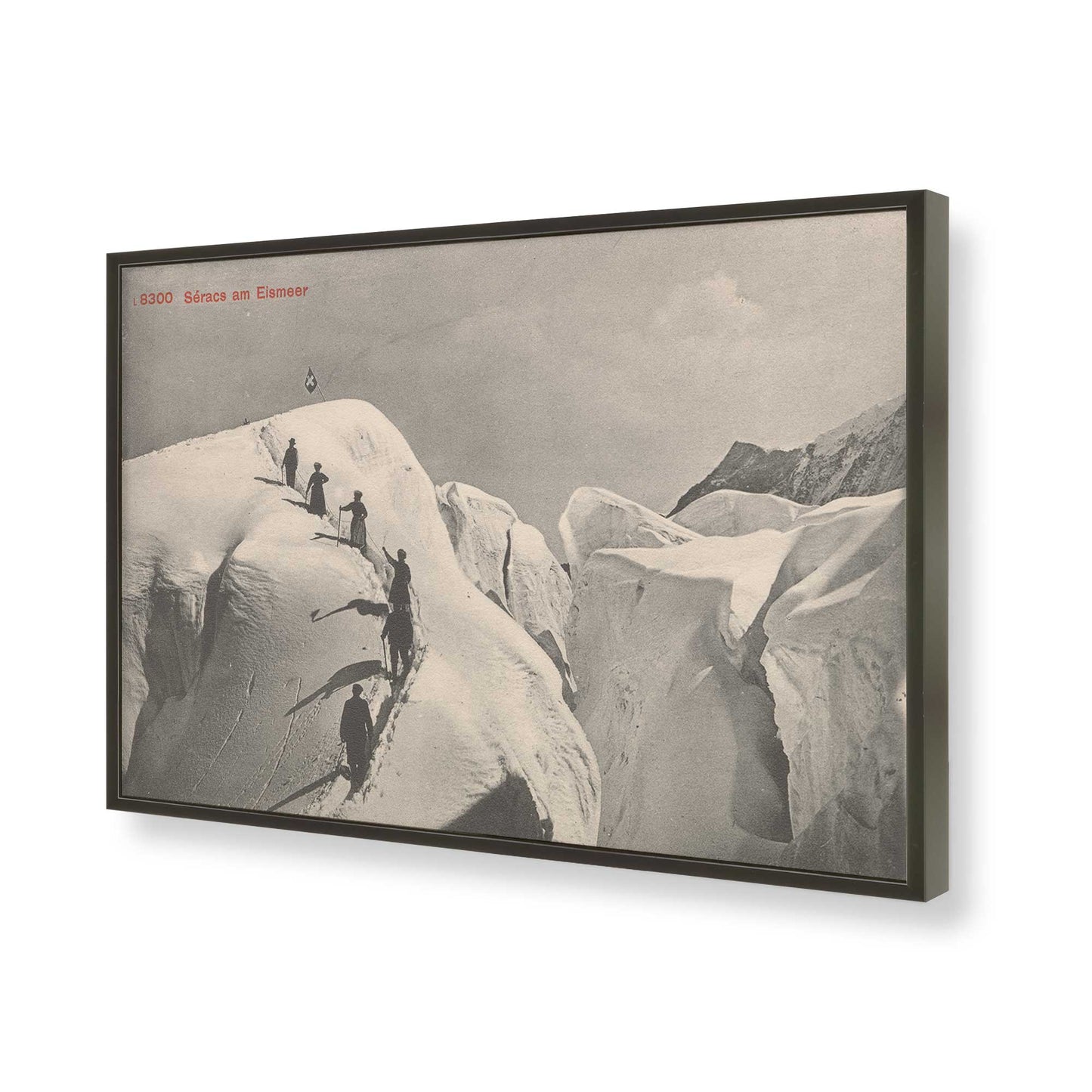 [Color:Satin Black], Picture of art in a Satin Black frame of the corner