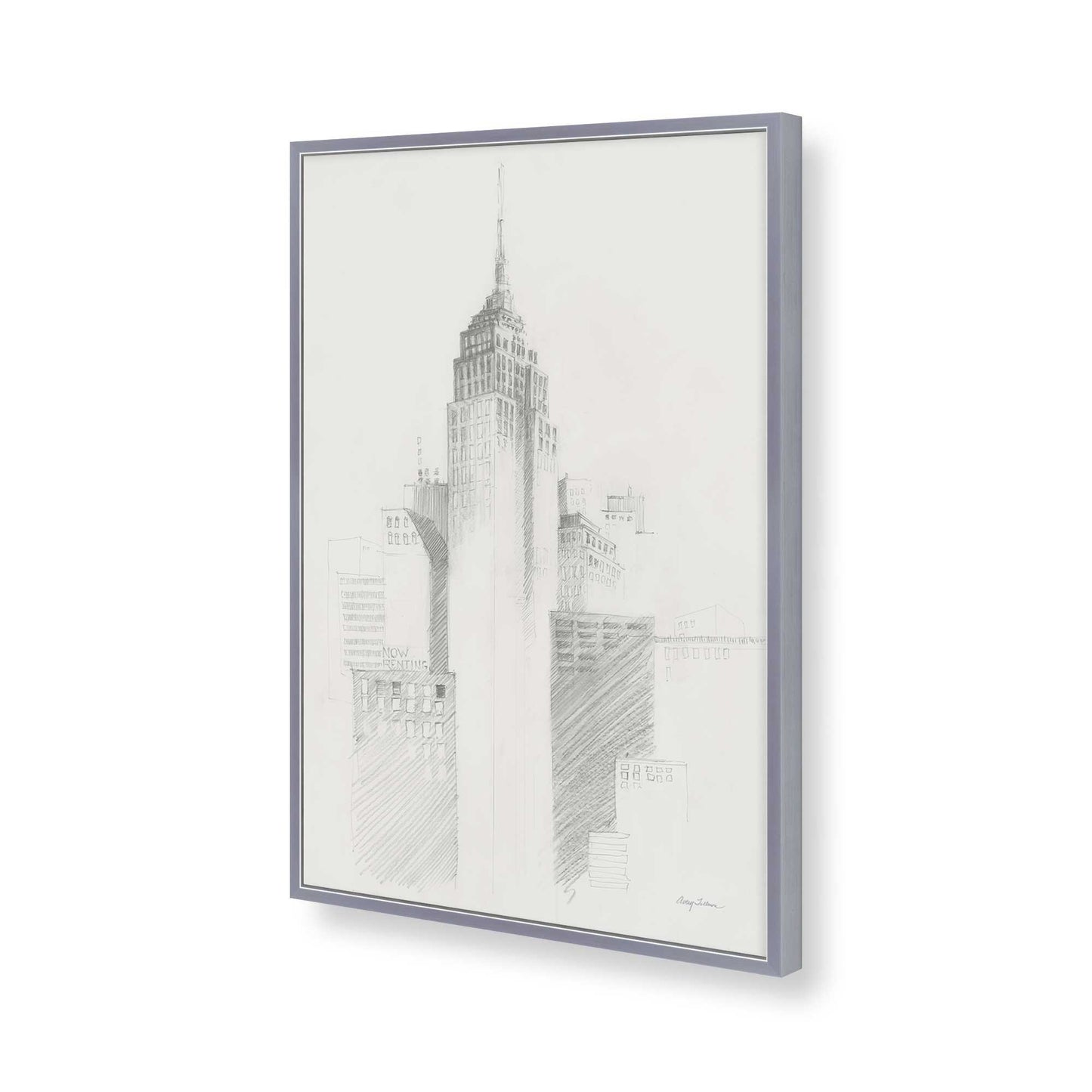 [Color:Polished Chrome], Picture of art in a Polished Chrome frame of the corner