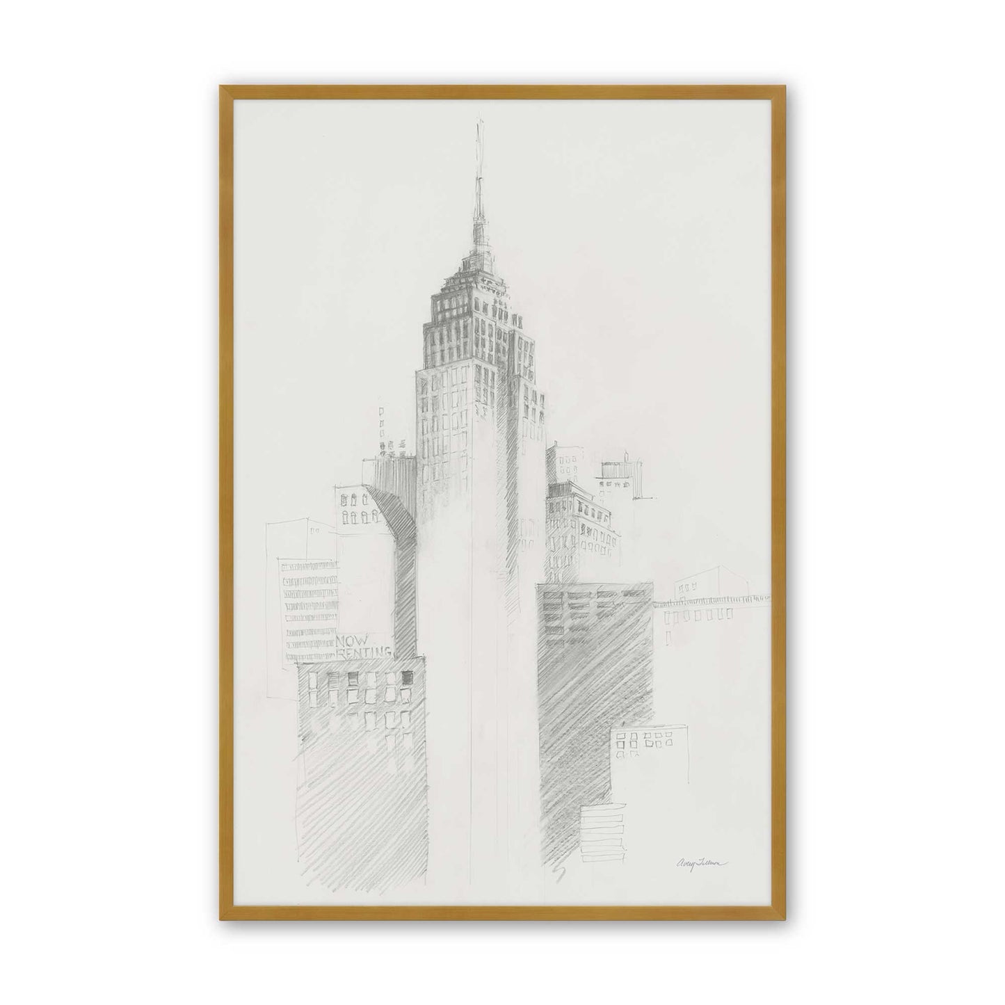 [Color:Polished Gold], Picture of art in a Polished Gold frame