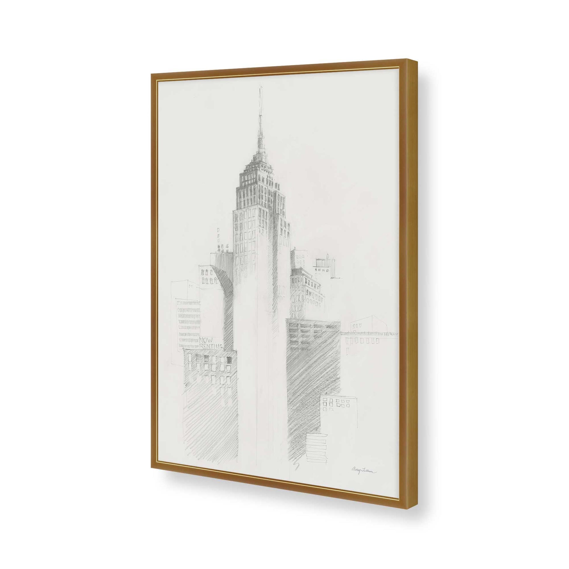 [Color:Polished Gold], Picture of art in a Polished Gold frame of the corner
