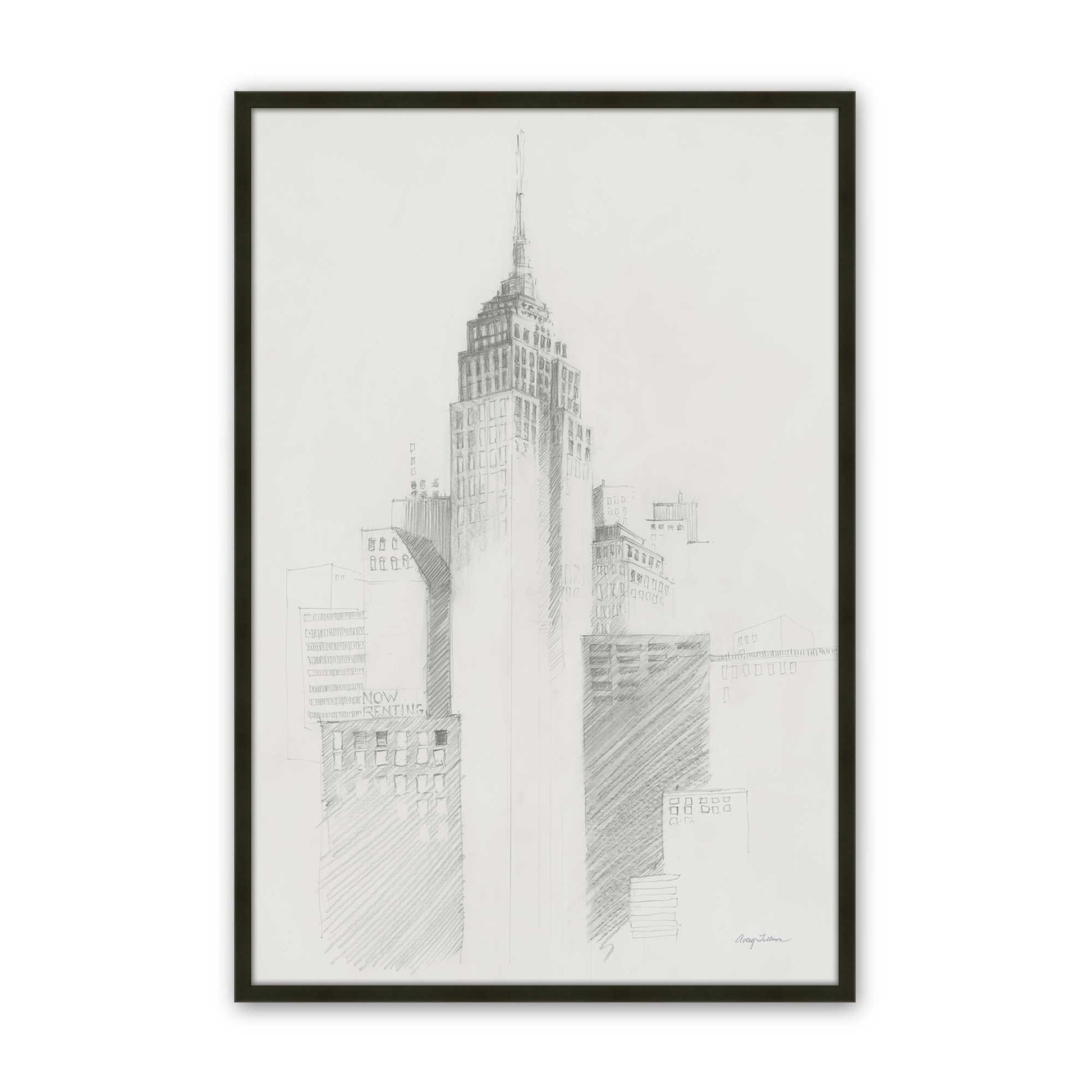 [Color:Satin Black], Picture of art in a Satin Black frame
