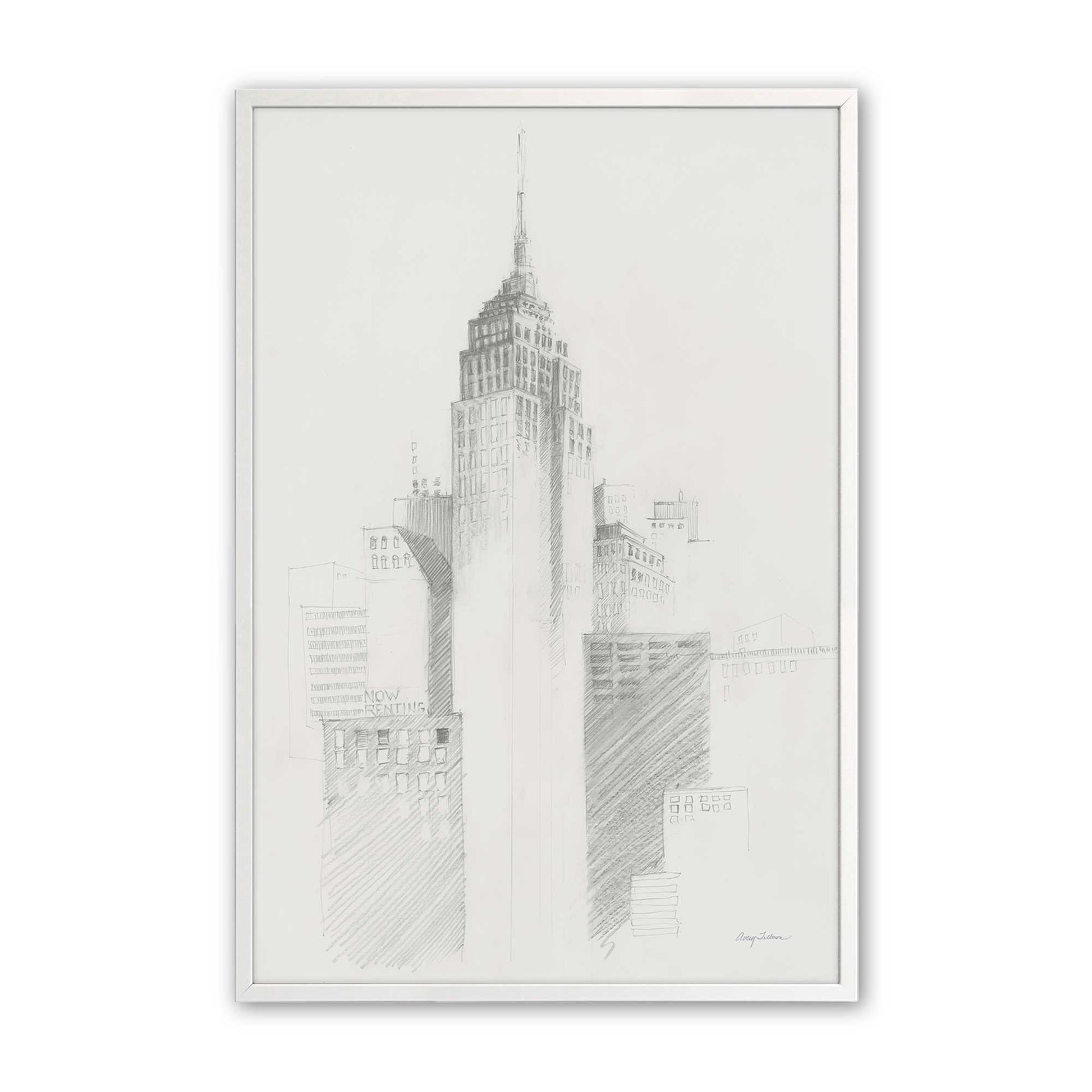 [Color:Opaque White], Picture of art in a Opaque White frame