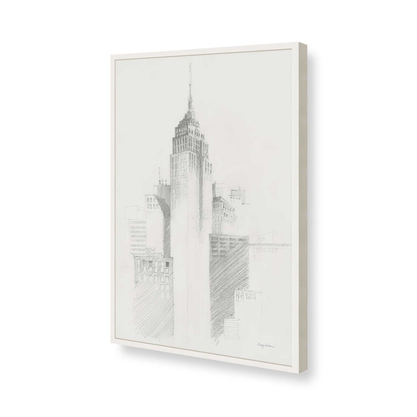 [Color:Opaque White], Picture of art in a Opaque White frame of the corner