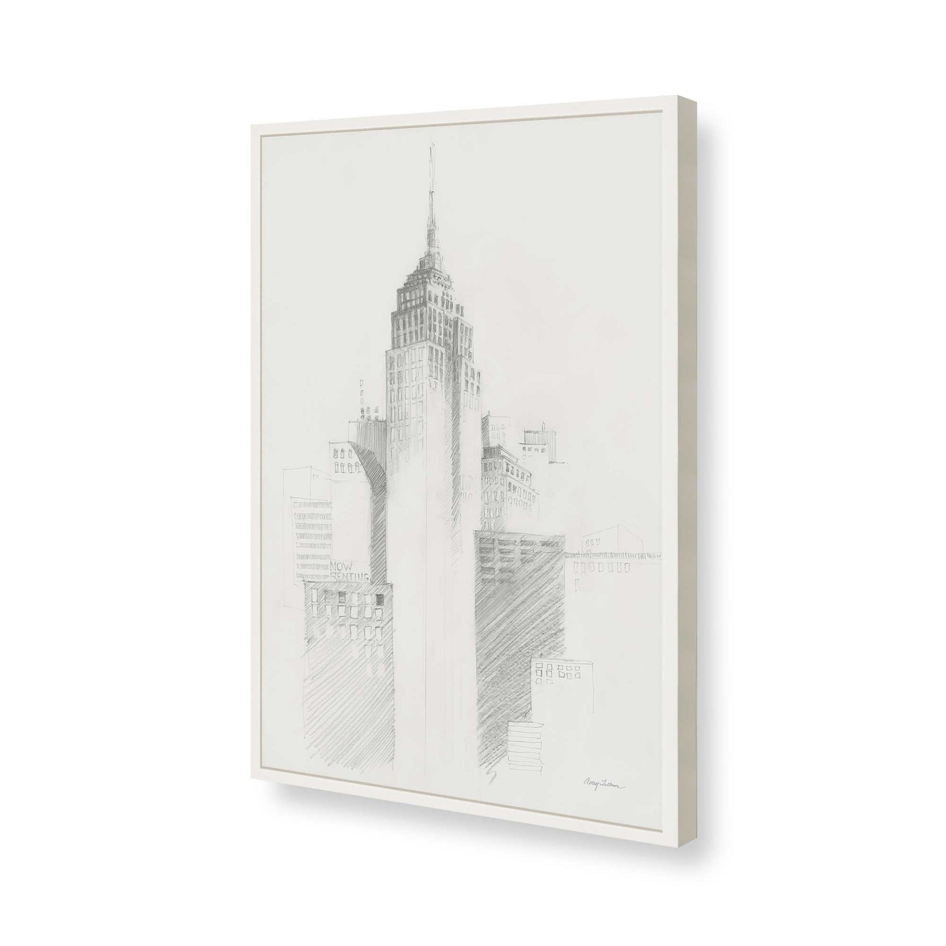 [Color:Opaque White], Picture of art in a Opaque White frame of the corner