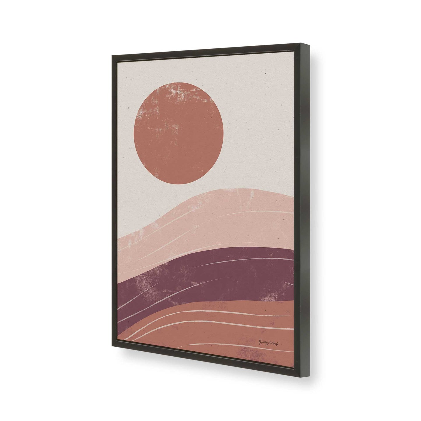 [Color:Satin Black], Picture of art in a Satin Black frame of the corner