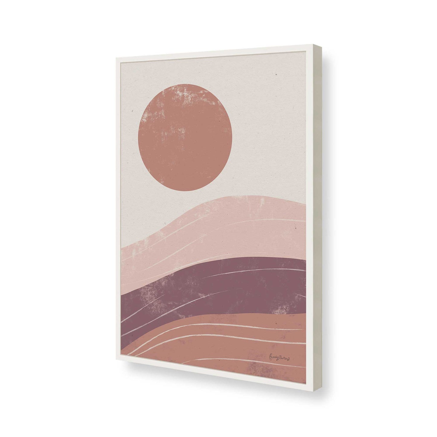 [Color:Opaque White], Picture of art in a Opaque White frame of the corner