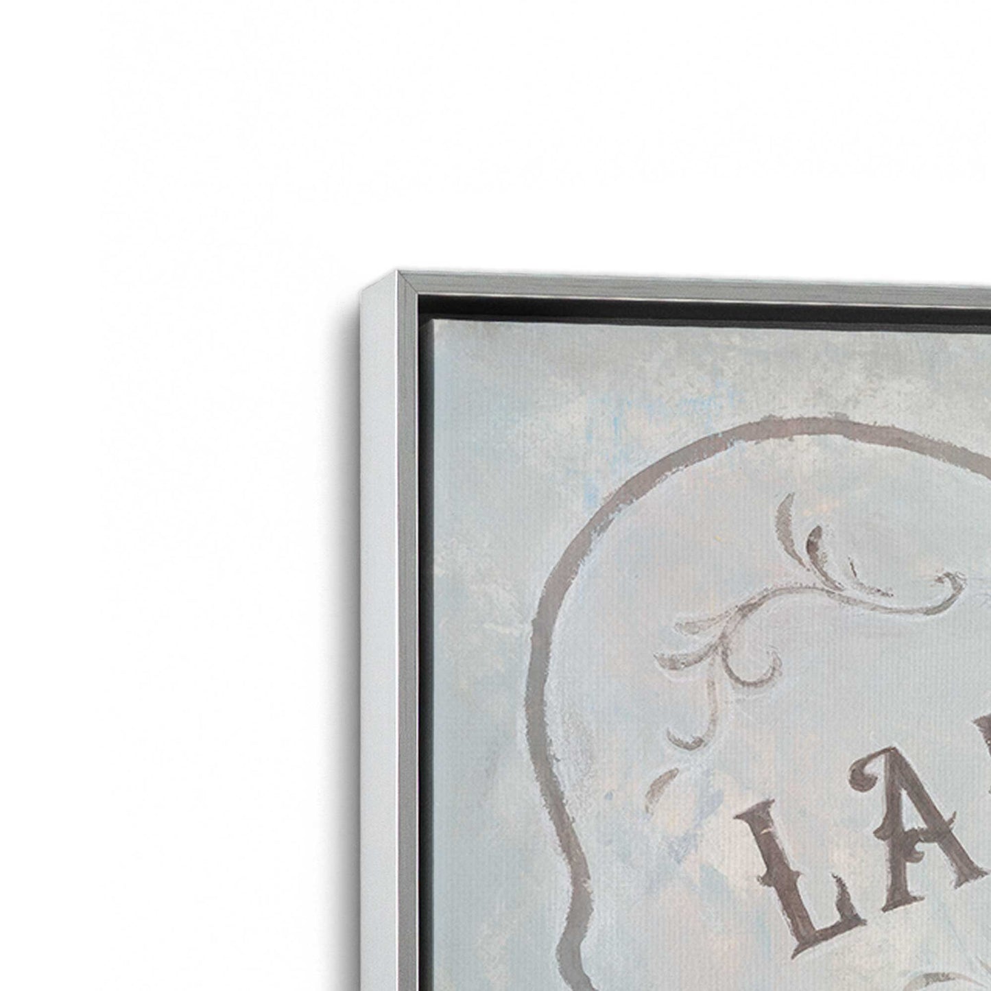 [Color:Polished Chrome], Picture of art in a Polished Chrome frame at an angle