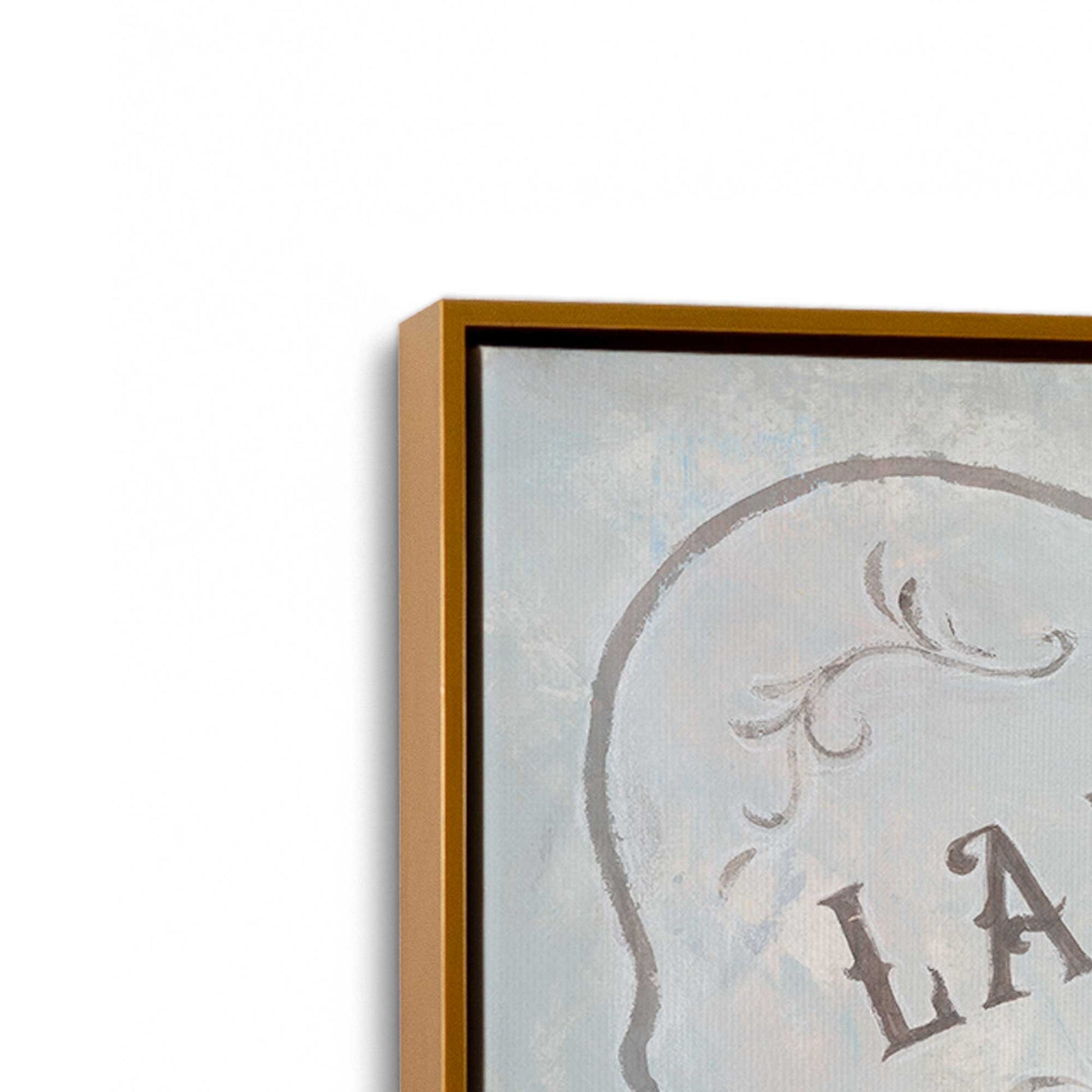 [Color:Polished Gold], Picture of art in a Polished Gold frame at an angle