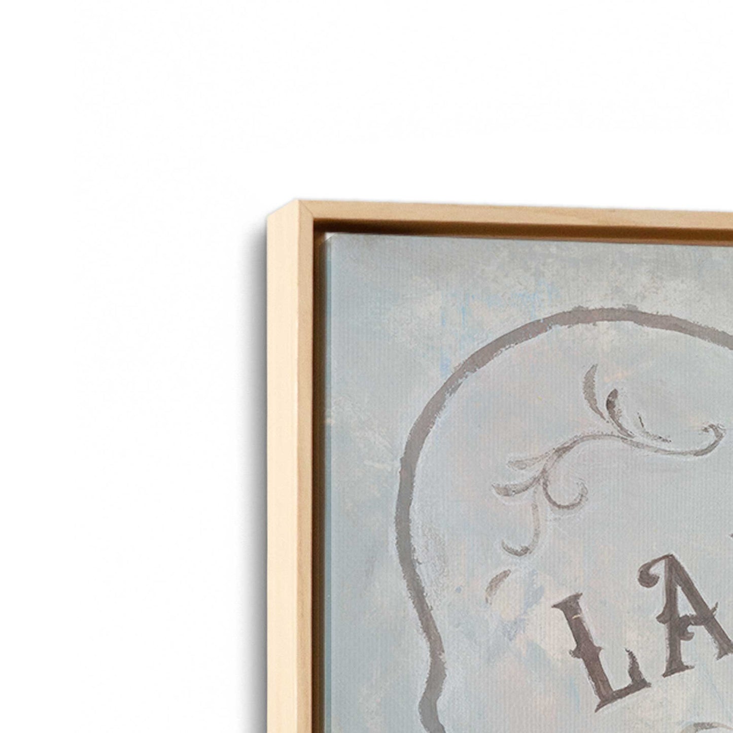 [Color:American Maple], Picture of art in a American Maple frame at an angle