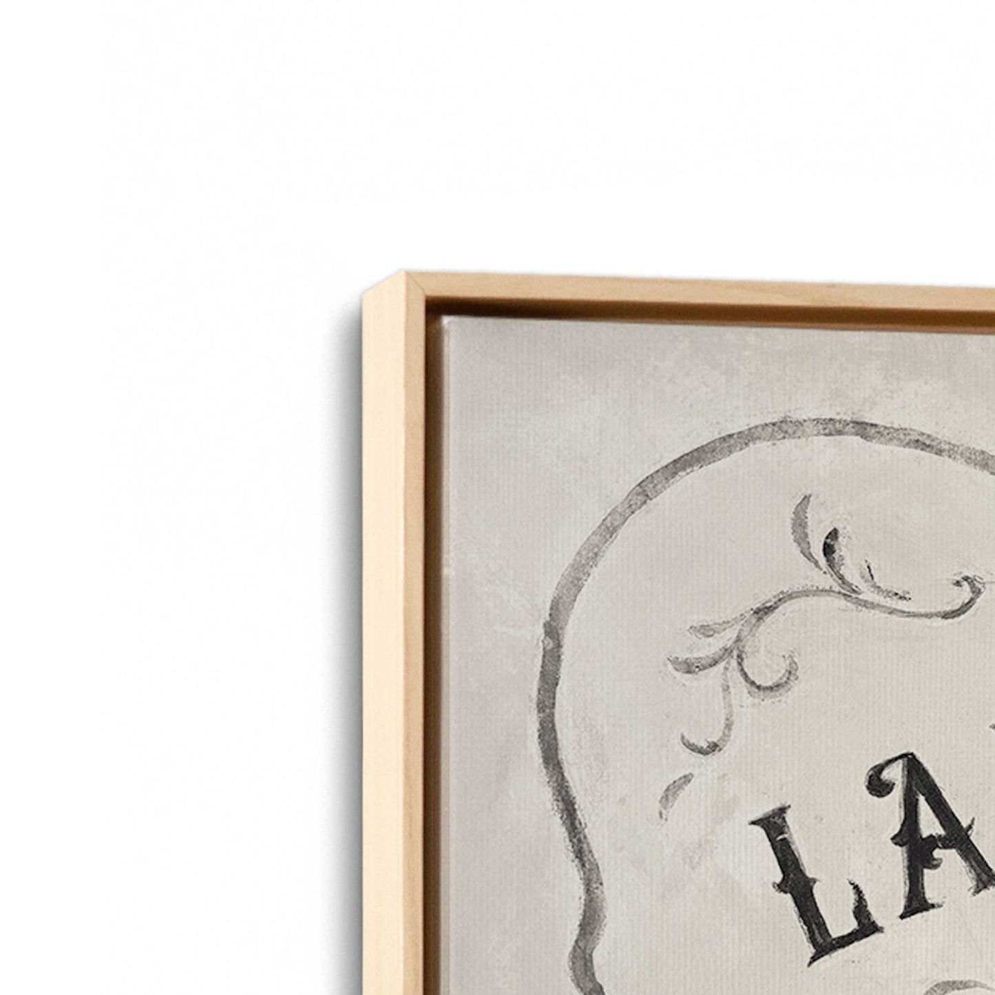 [Color:American Maple], Picture of art in a American Maple frame at an angle