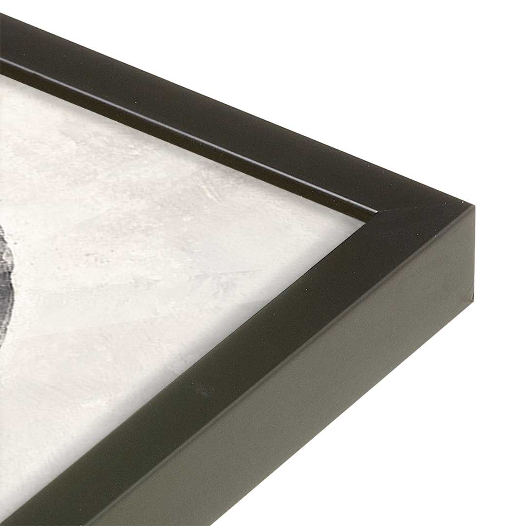 [Color:Satin Black], Picture of art in a Satin Black frame at an angle