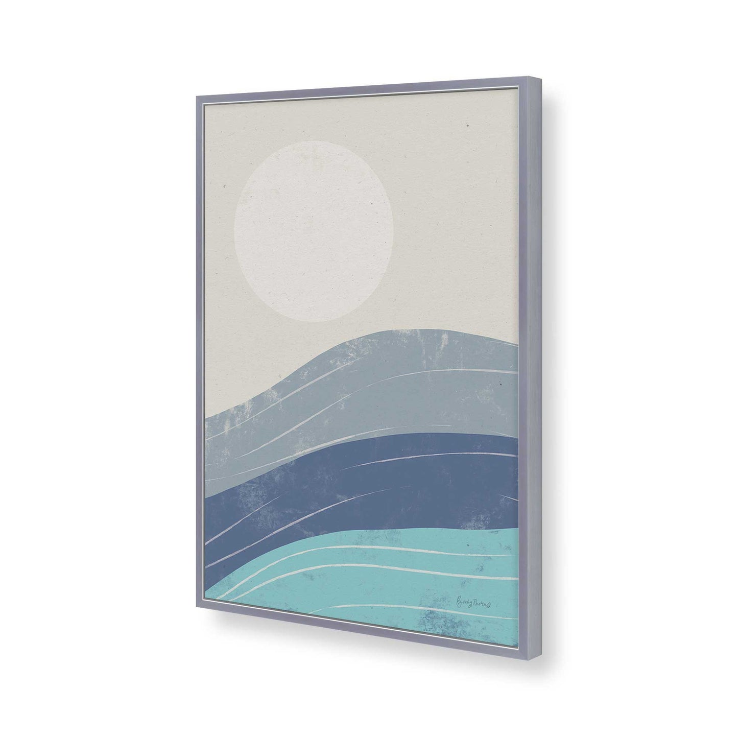 [Color:Polished Chrome], Picture of art in a Polished Chrome frame of the corner