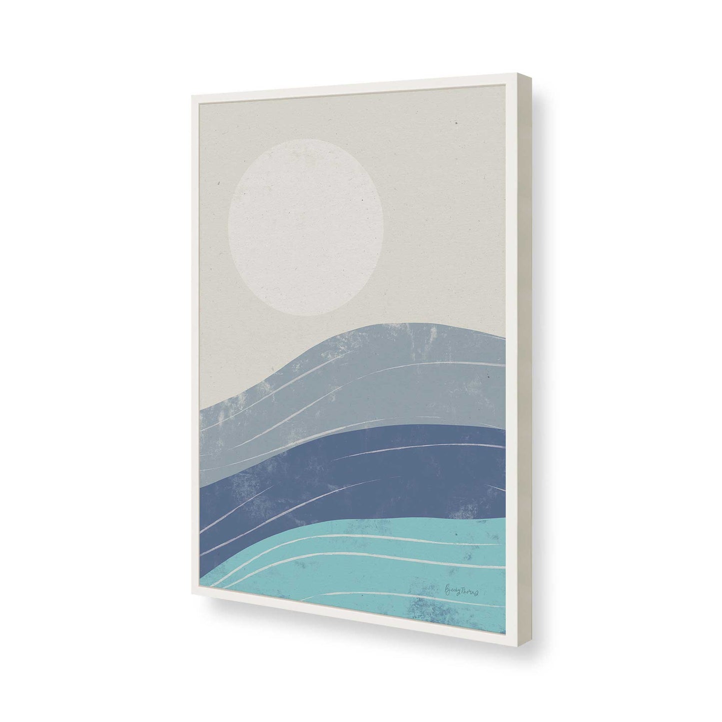 [Color:Opaque White], Picture of art in a Opaque White frame of the corner