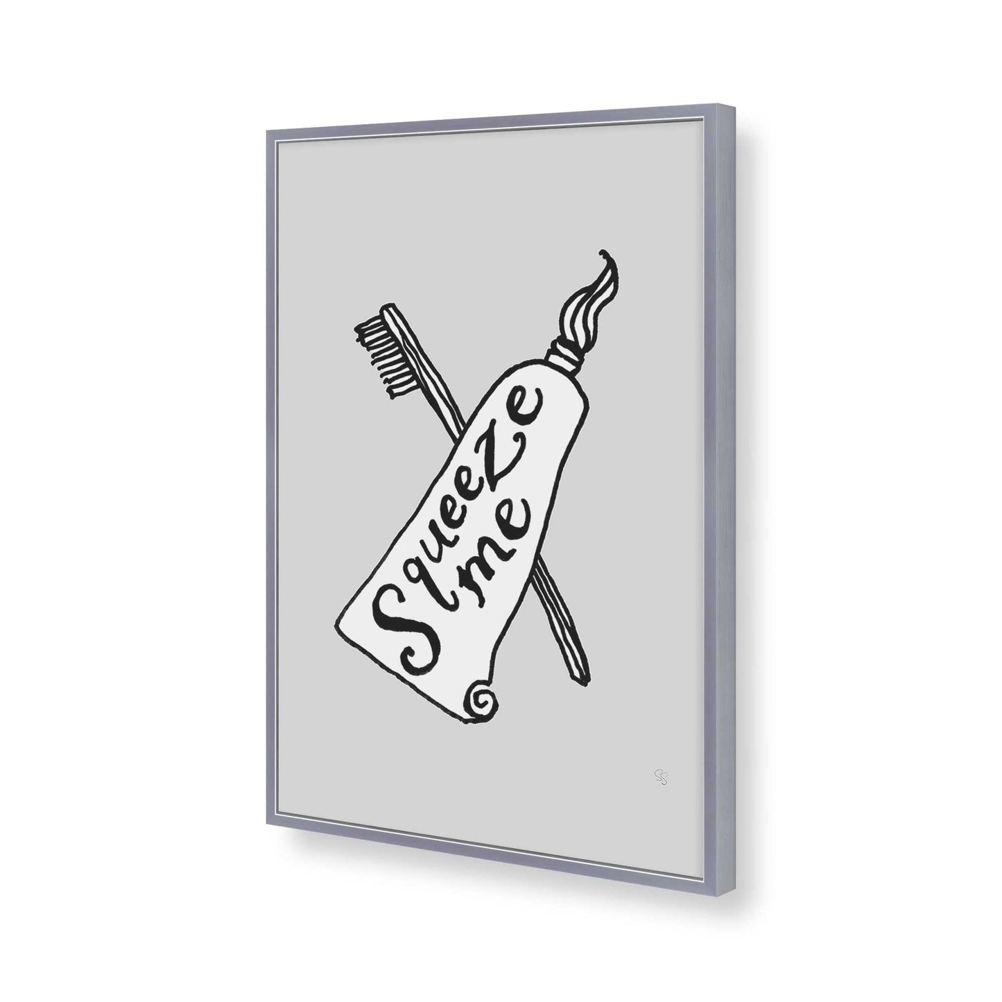 [Color:Polished Chrome], Picture of art in a Polished Chrome frame of the corner