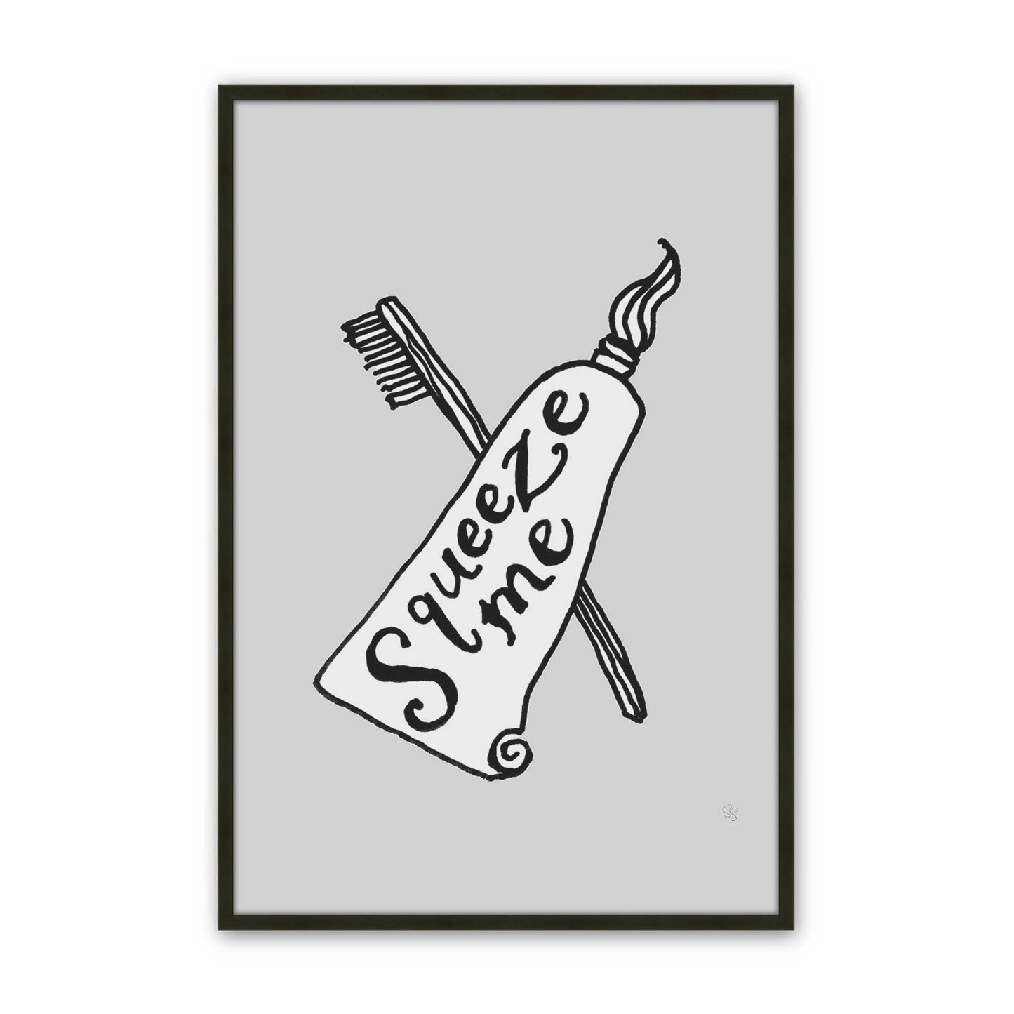 [Color:Satin Black], Picture of art in a Satin Black frame