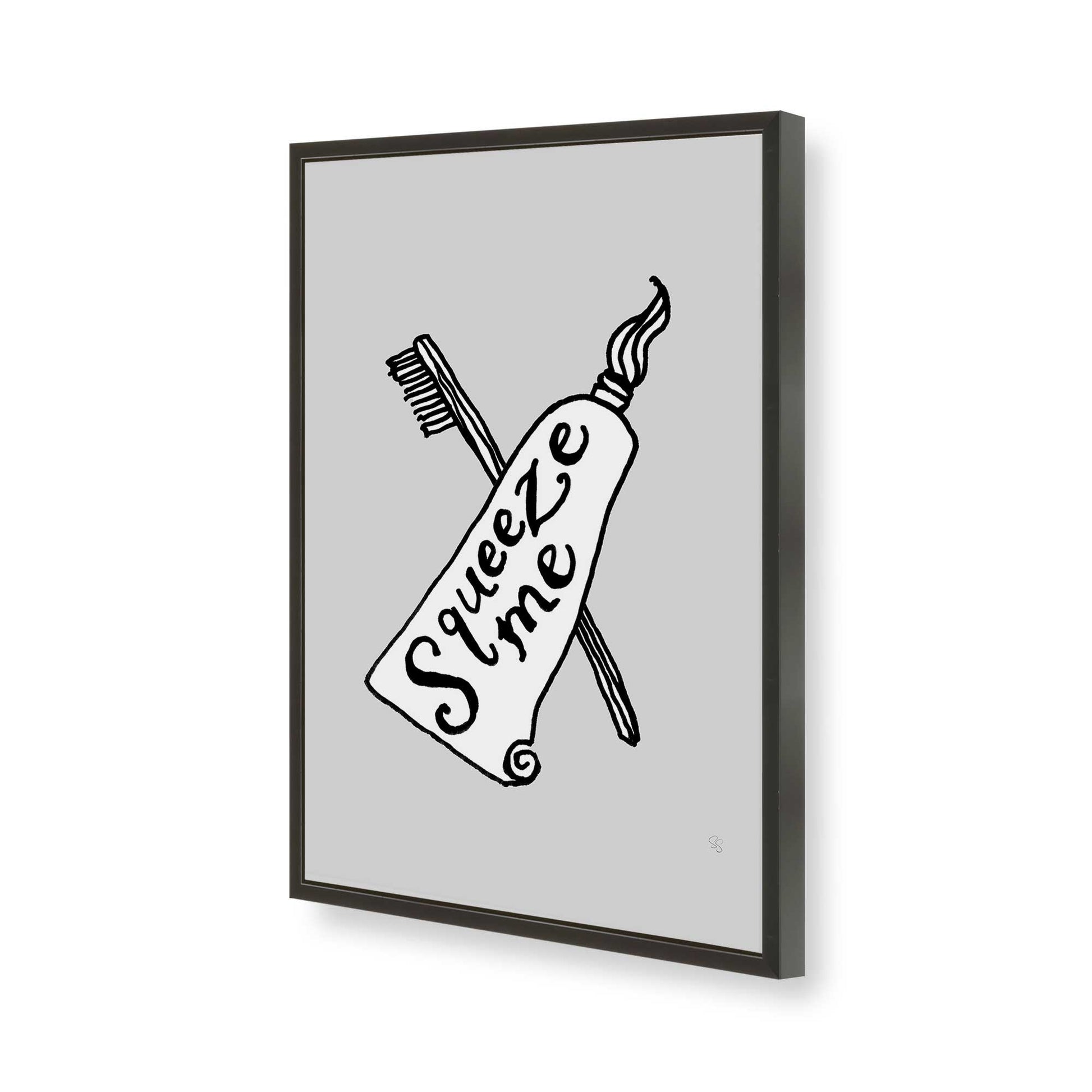 [Color:Satin Black], Picture of art in a Satin Black frame of the corner