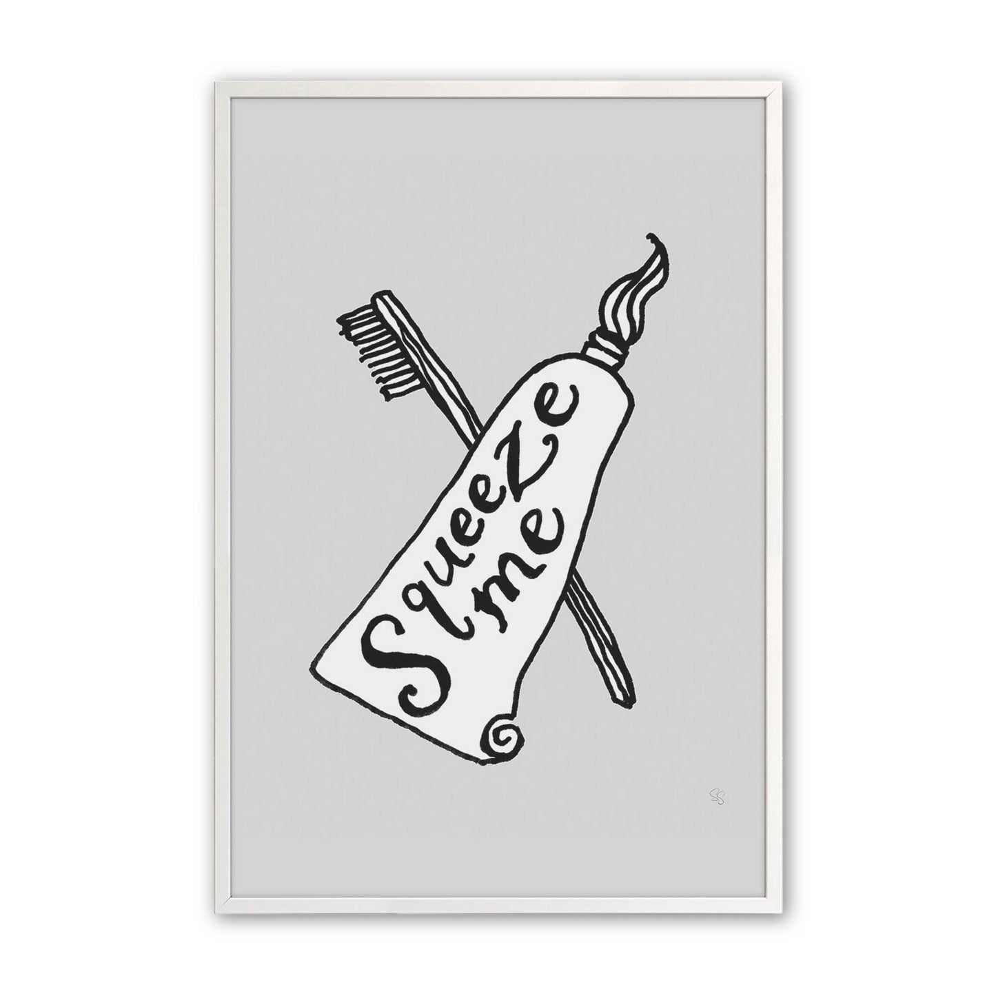 [Color:Opaque White], Picture of art in a Opaque White frame