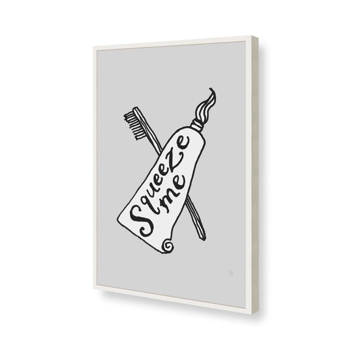 [Color:Opaque White], Picture of art in a Opaque White frame of the corner