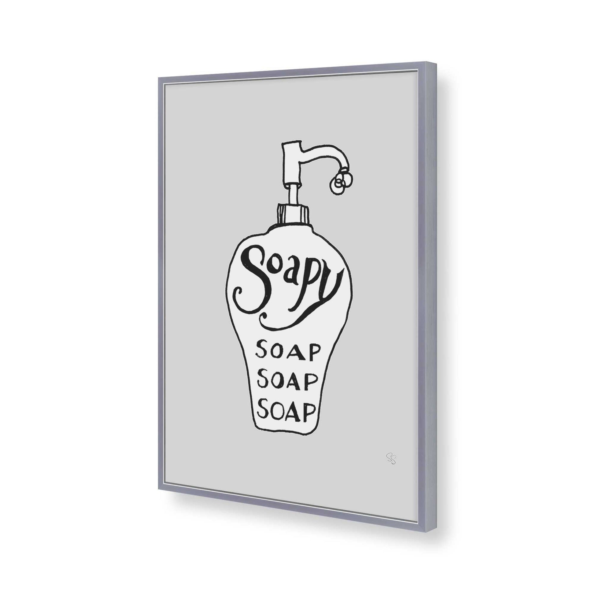 [Color:Polished Chrome], Picture of art in a Polished Chrome frame of the corner