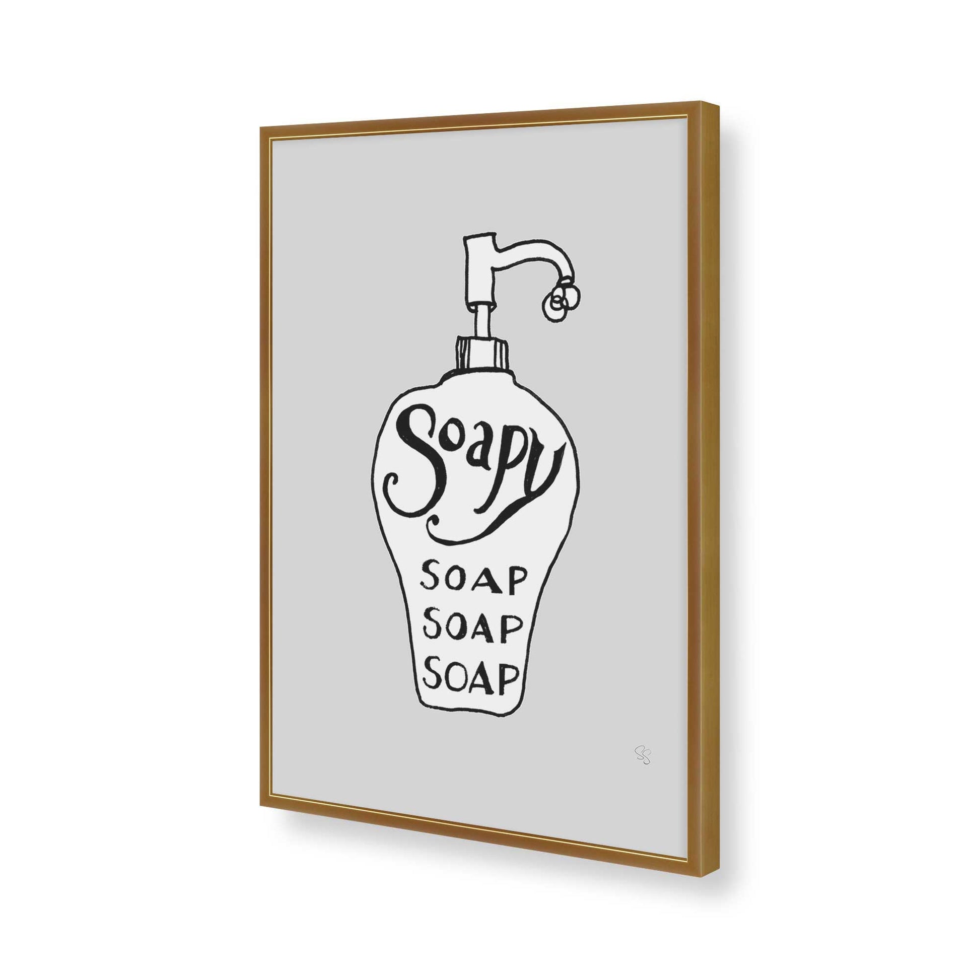 [Color:Polished Gold], Picture of art in a Polished Gold frame of the corner