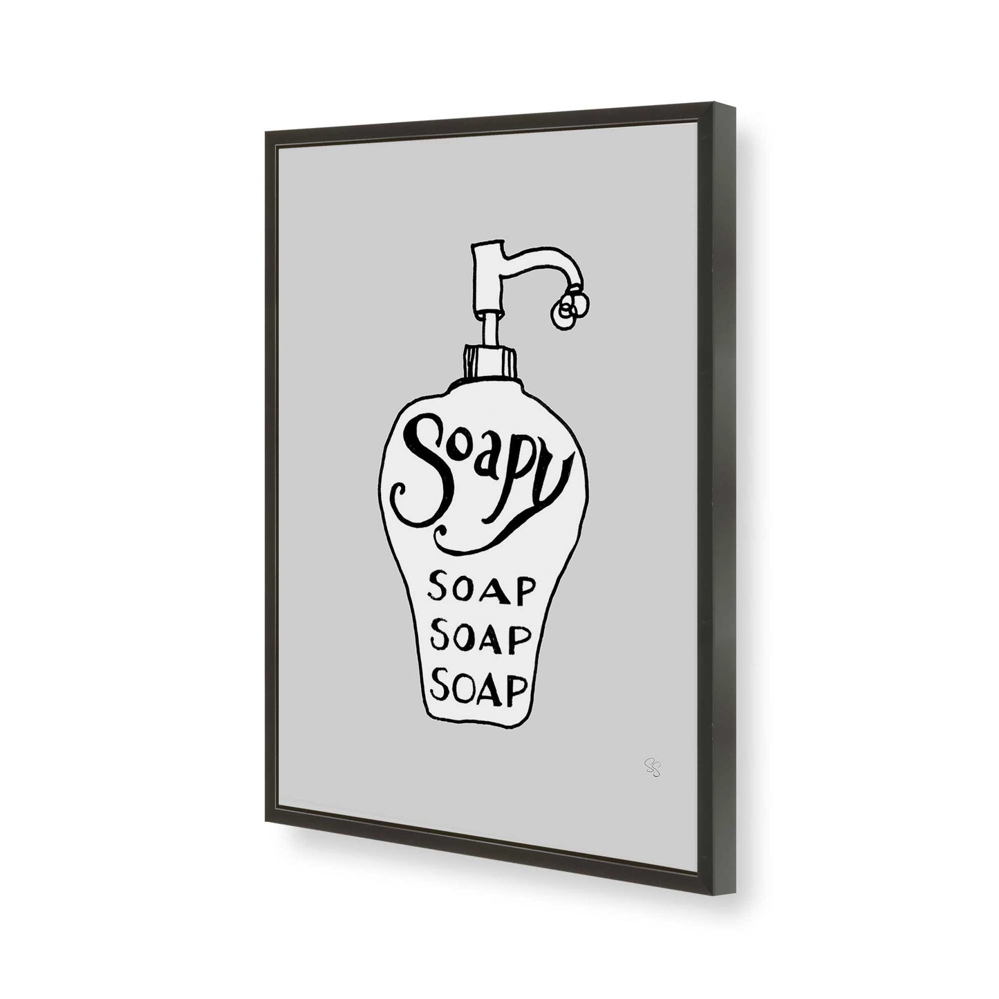 [Color:Satin Black], Picture of art in a Satin Black frame of the corner