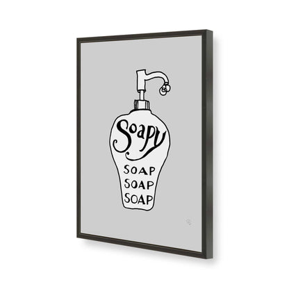 [Color:Satin Black], Picture of art in a Satin Black frame of the corner