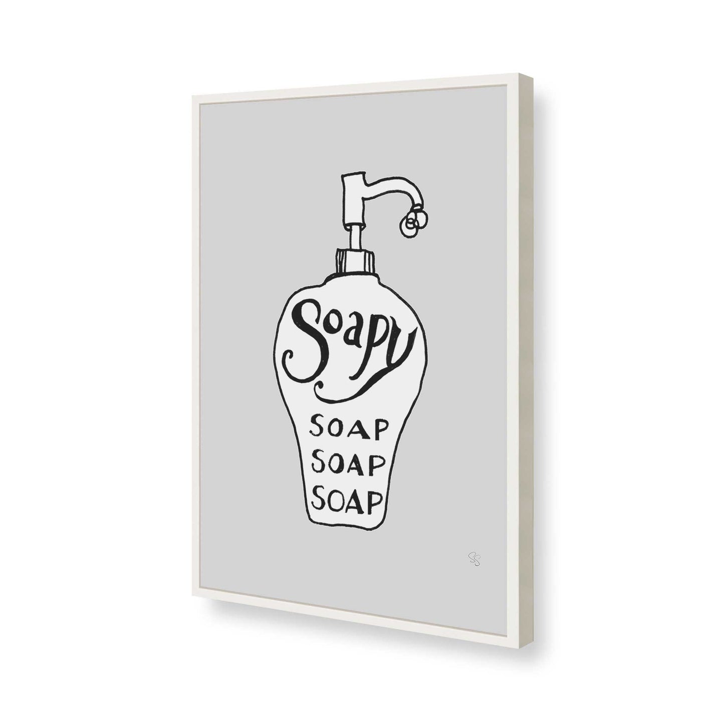 [Color:Opaque White], Picture of art in a Opaque White frame of the corner