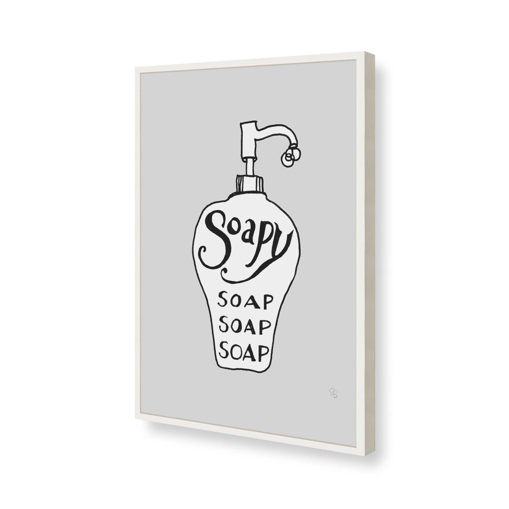 [Color:Opaque White], Picture of art in a Opaque White frame of the corner