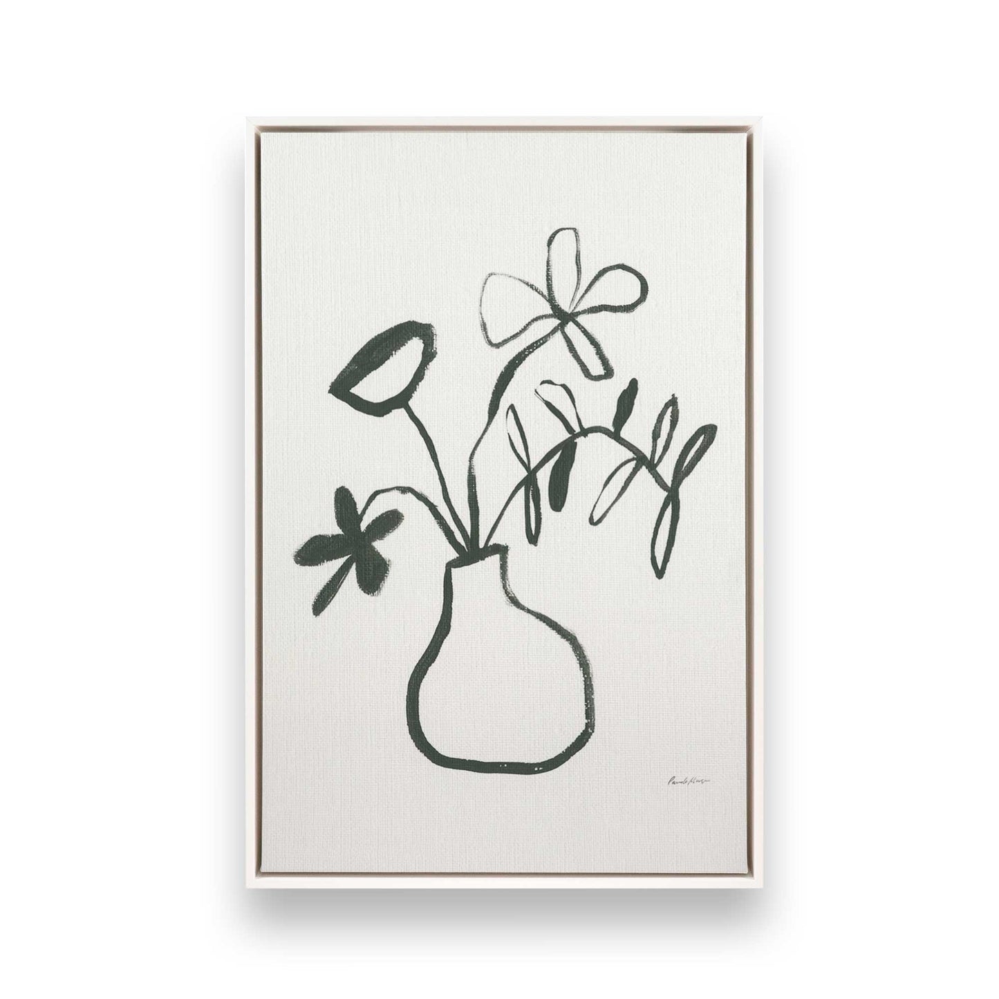 [Color:Opaque White], Picture of art in a White frame