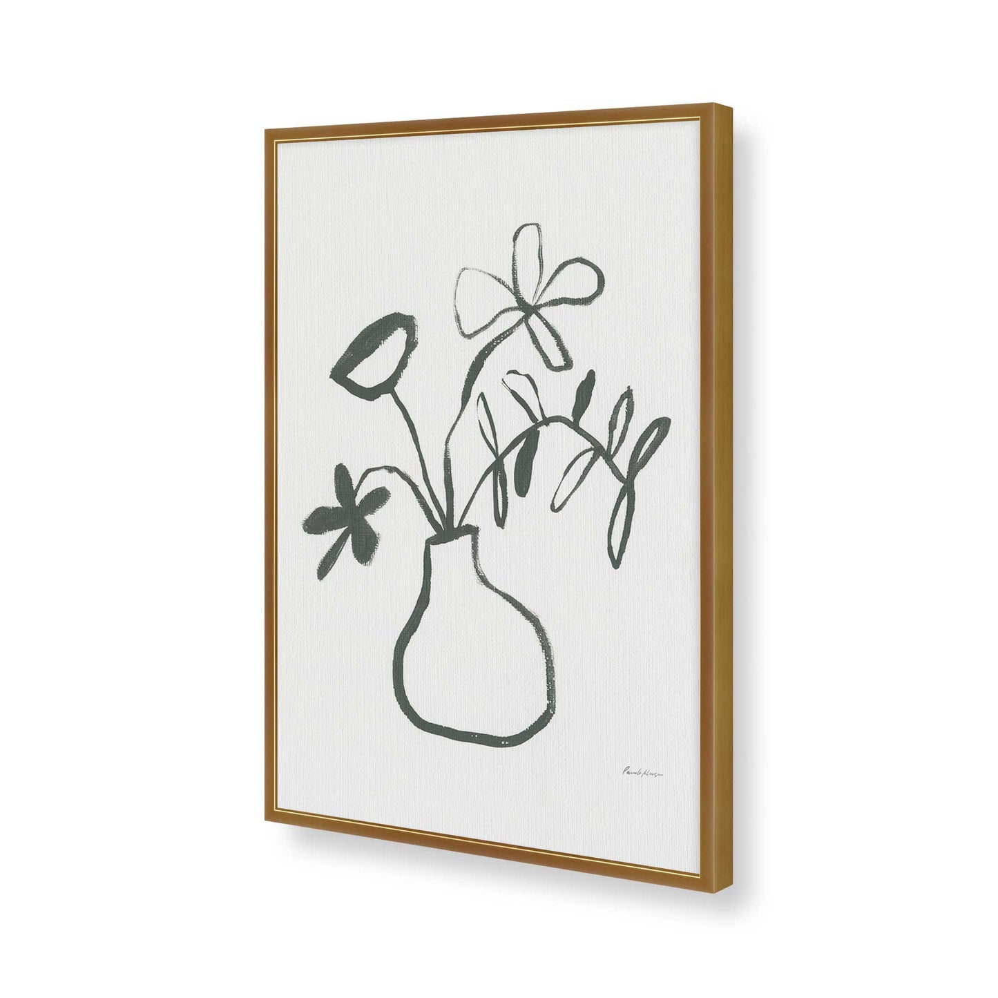 [Color:Polished Gold], Picture of art in a Polished Gold frame of the corner