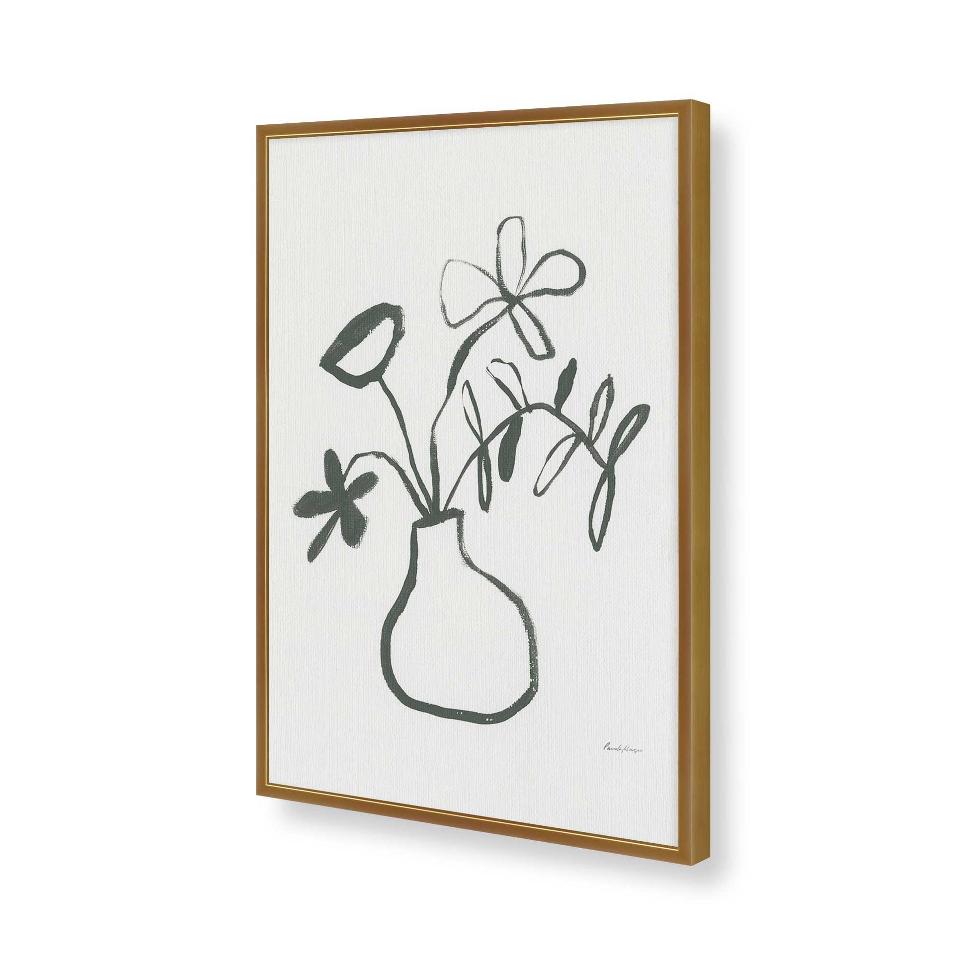 [Color:Polished Gold], Picture of art in a Polished Gold frame of the corner