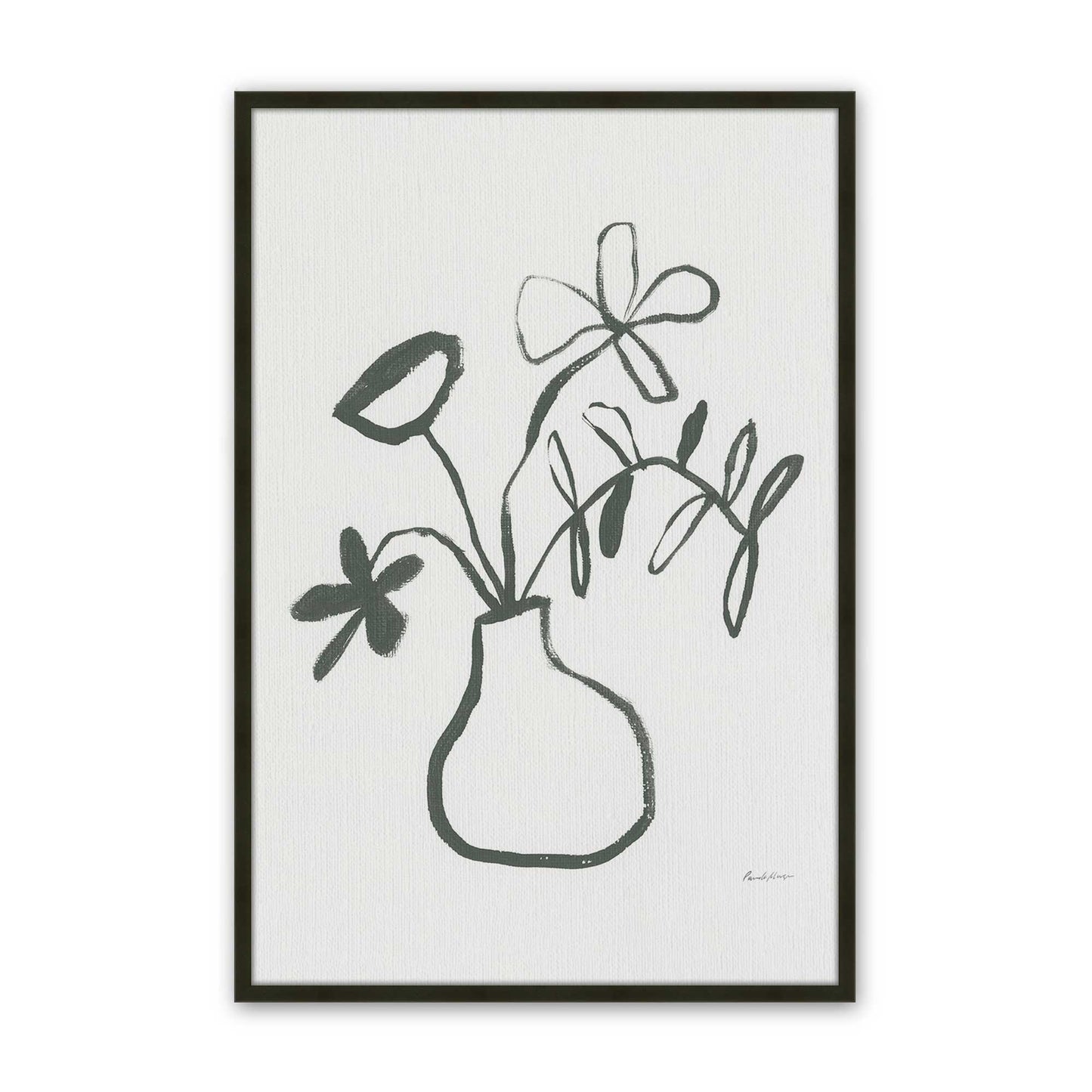 [Color:Satin Black], Picture of art in a Satin Black frame