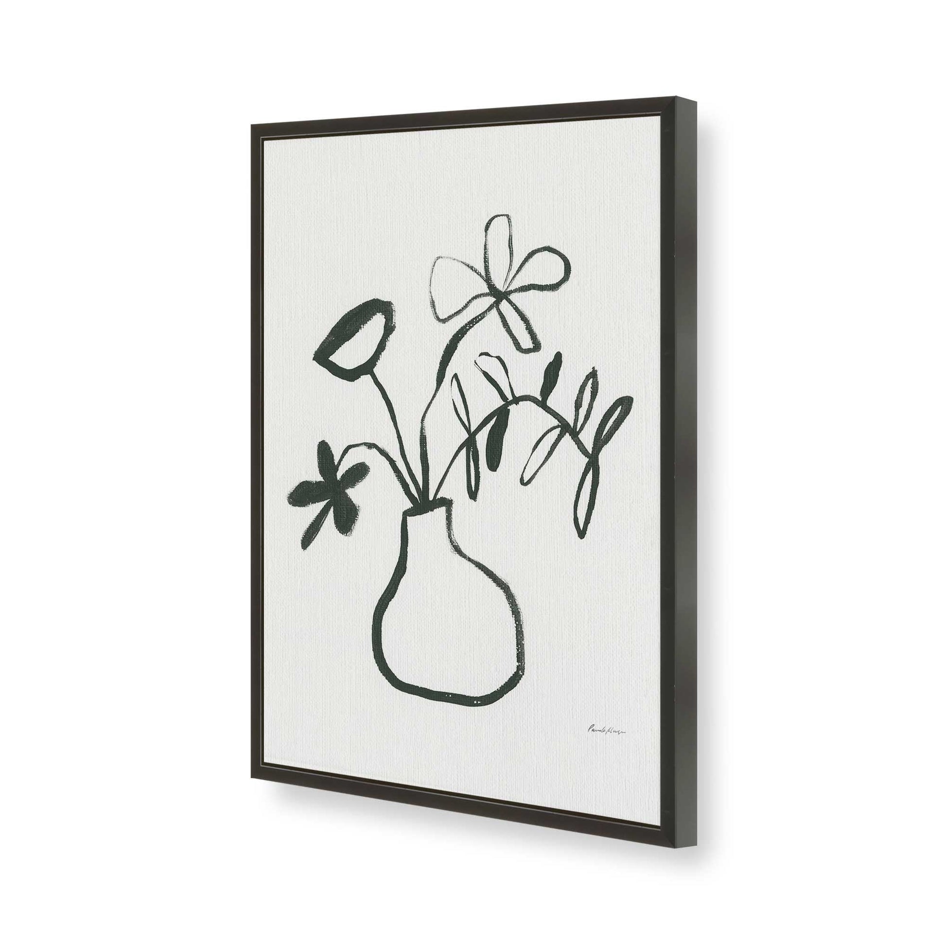 [Color:Satin Black], Picture of art in a Satin Black frame of the corner