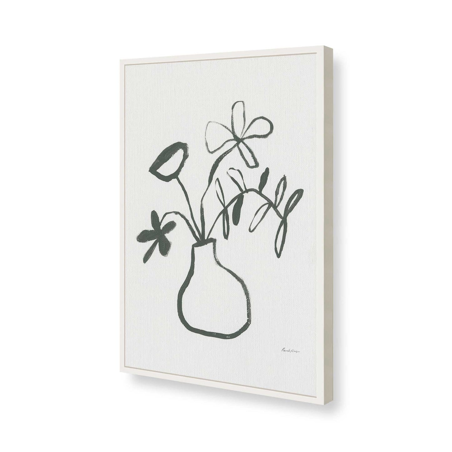 [Color:Opaque White], Picture of art in a Opaque White frame of the corner
