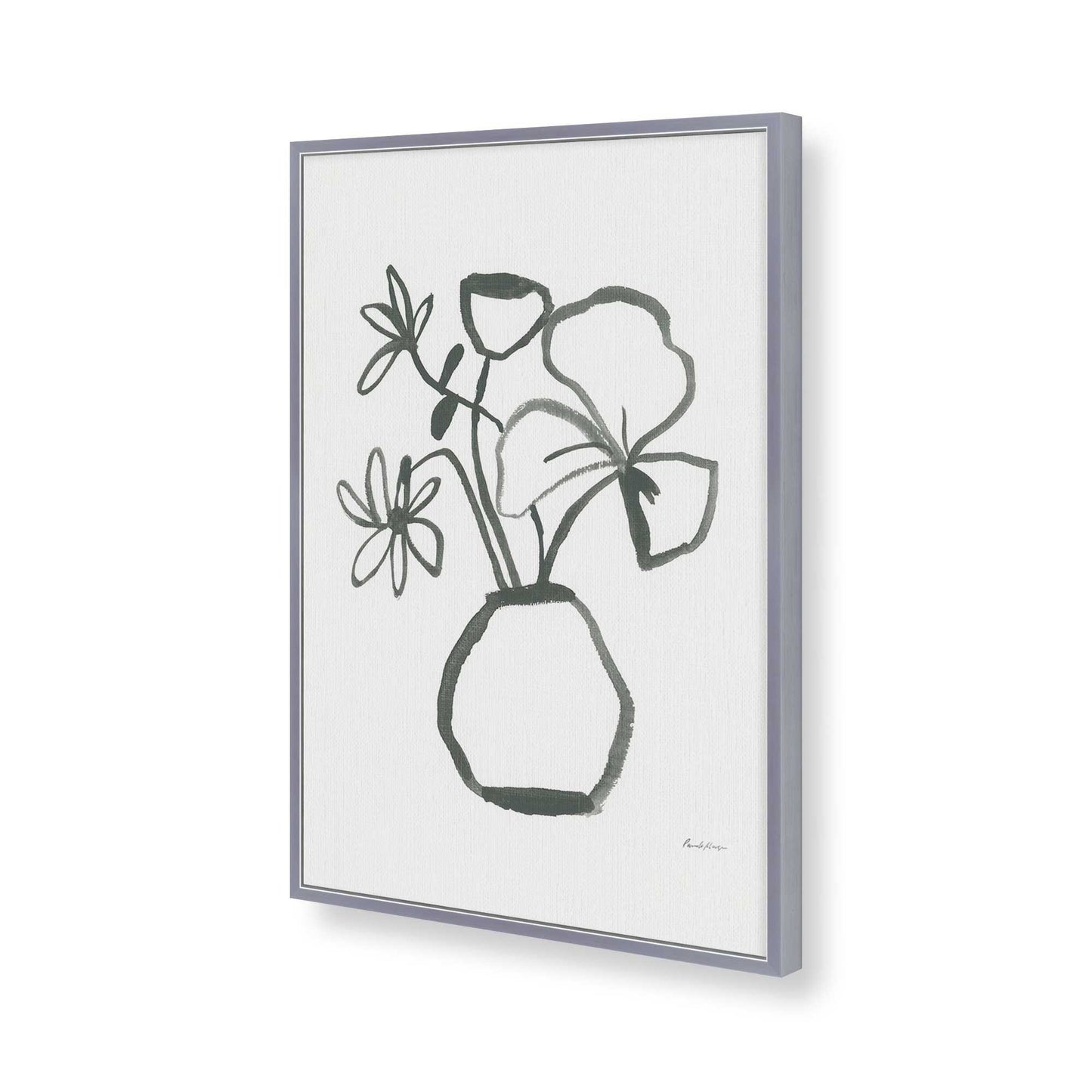 [Color:Polished Chrome], Picture of art in a Polished Chrome frame of the corner