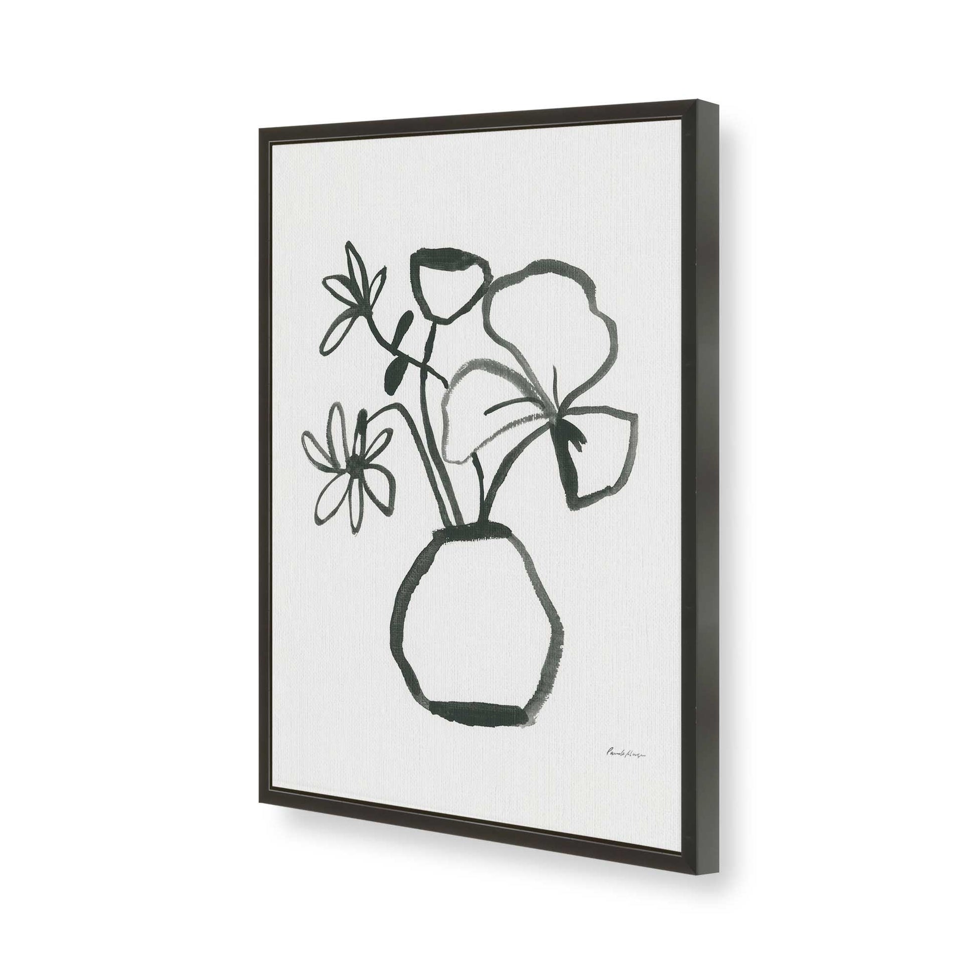 [Color:Satin Black], Picture of art in a Satin Black frame of the corner