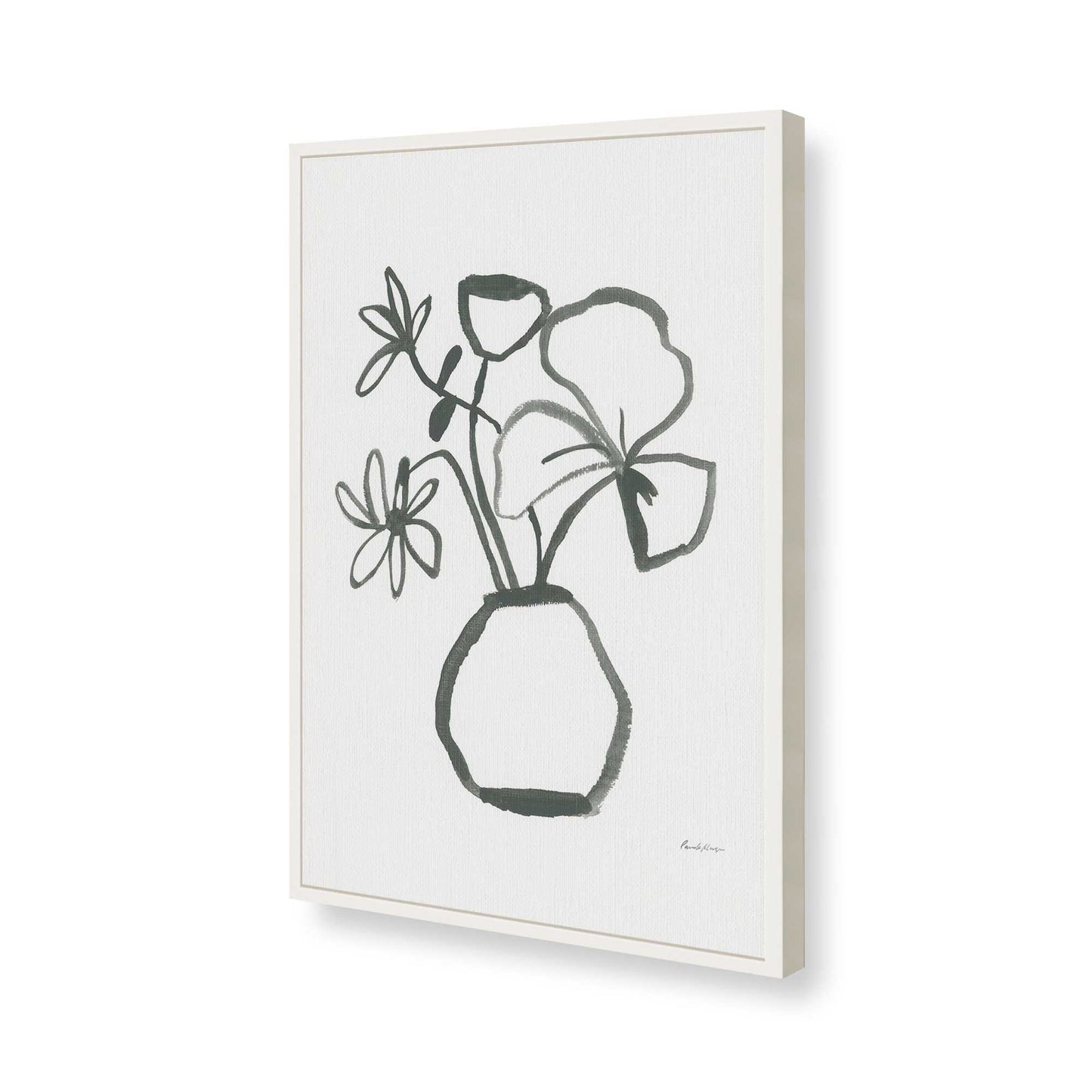 [Color:Opaque White], Picture of art in a Opaque White frame of the corner