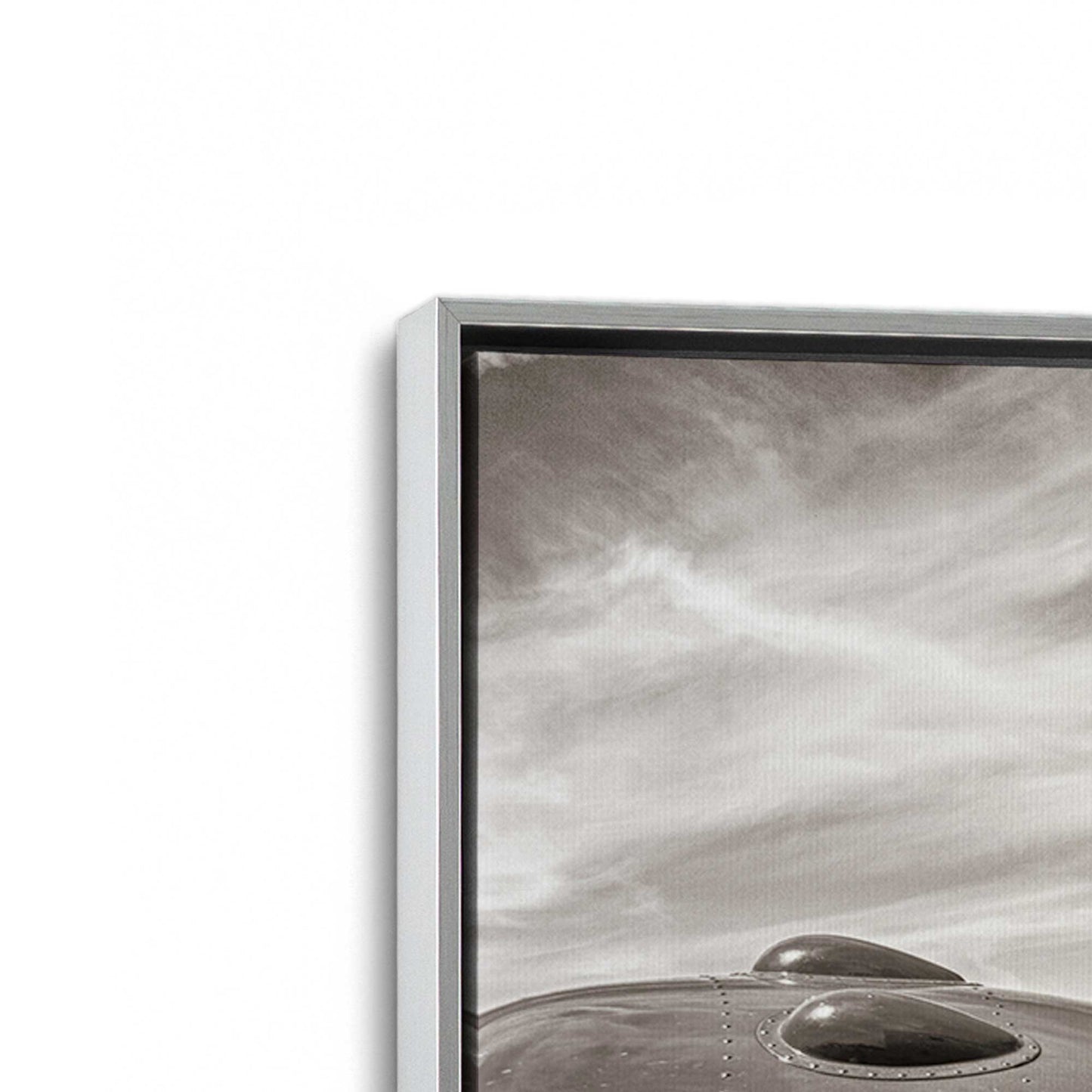 [Color:Polished Chrome], Picture of art in a Polished Chrome frame at an angle