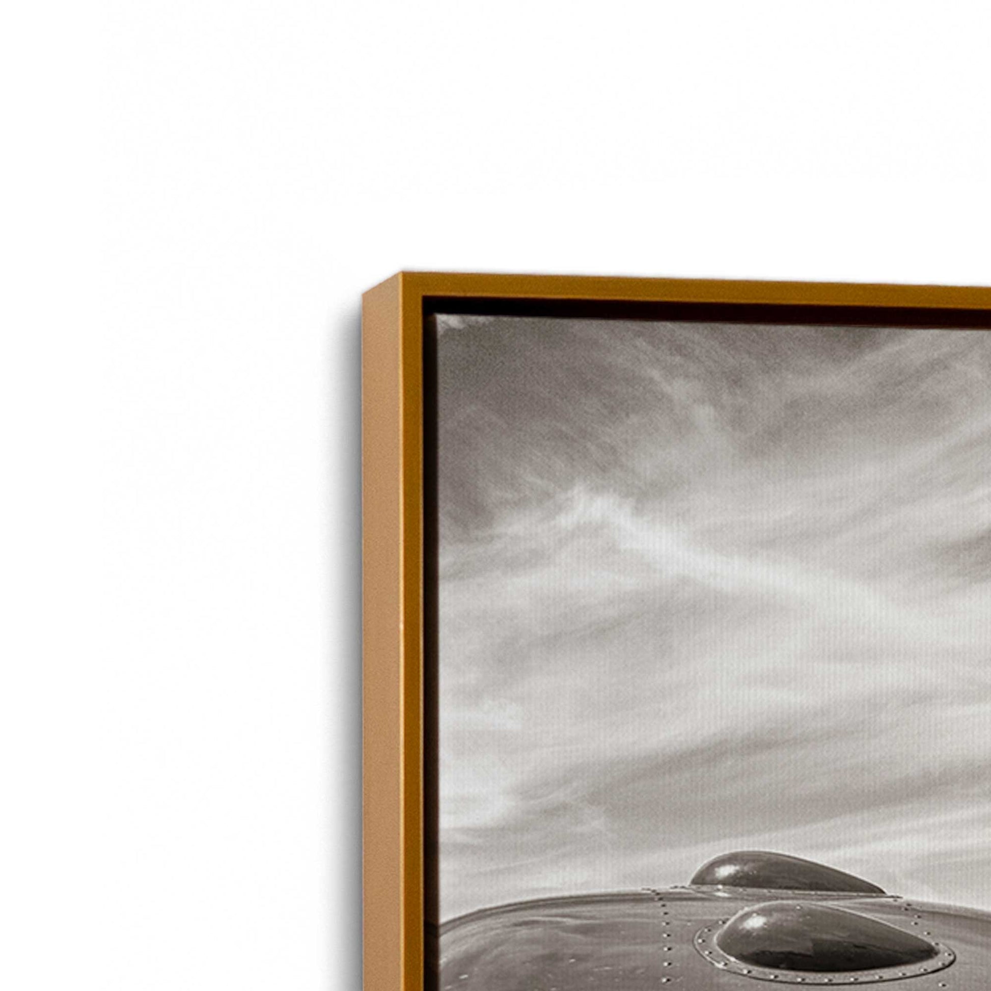 [Color:Polished Gold], Picture of art in a Polished Gold frame at an angle