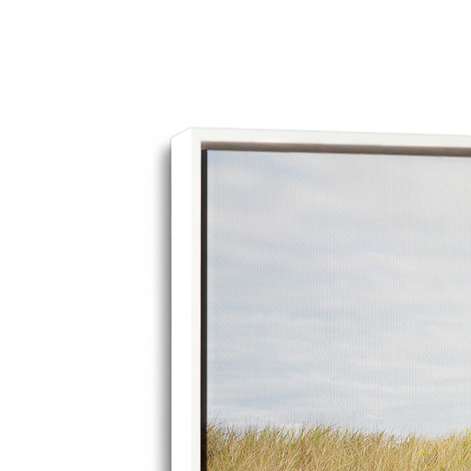 [Color:Opaque White], Picture of art in a White frame at an angle