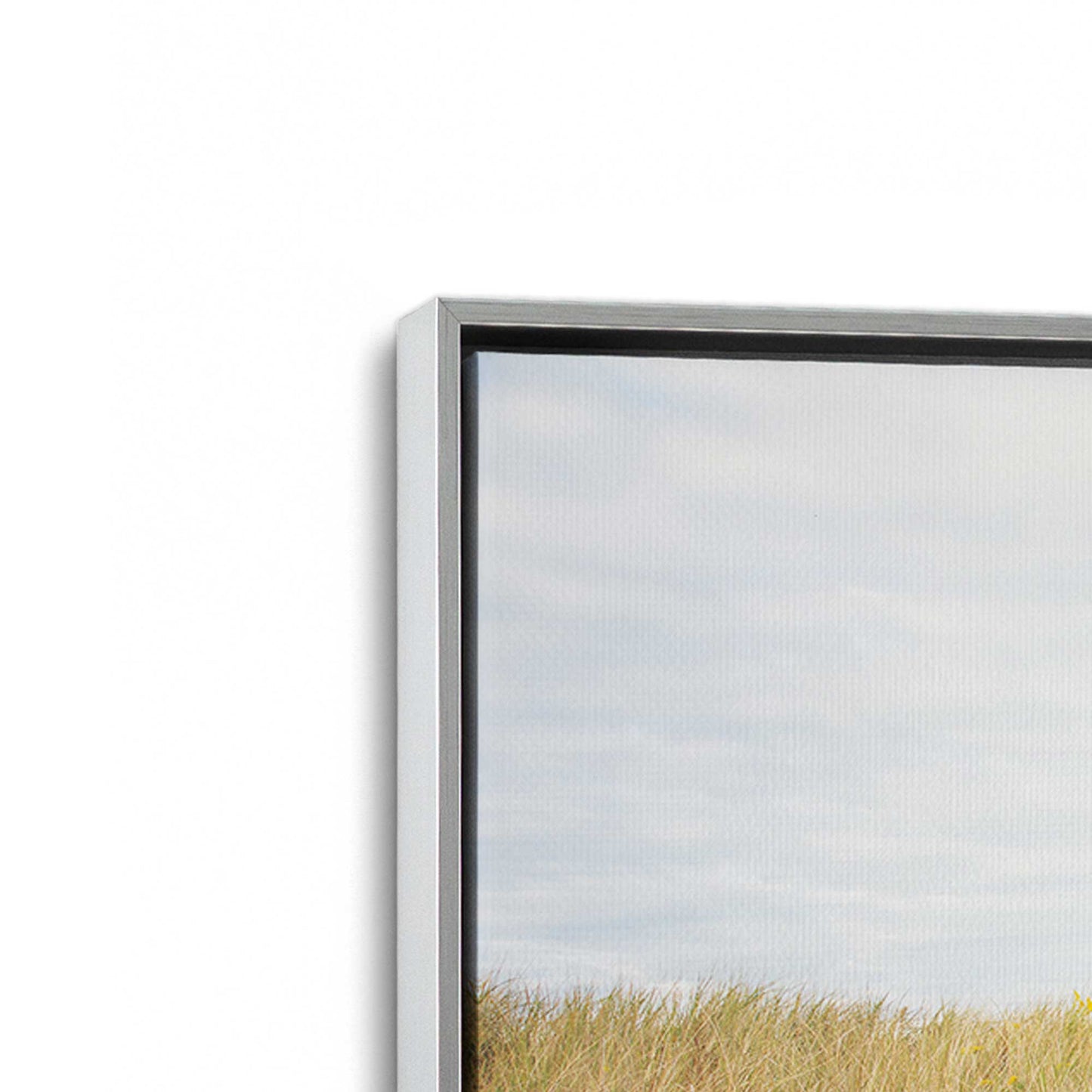 [Color:Polished Chrome], Picture of art in a Polished Chrome frame at an angle