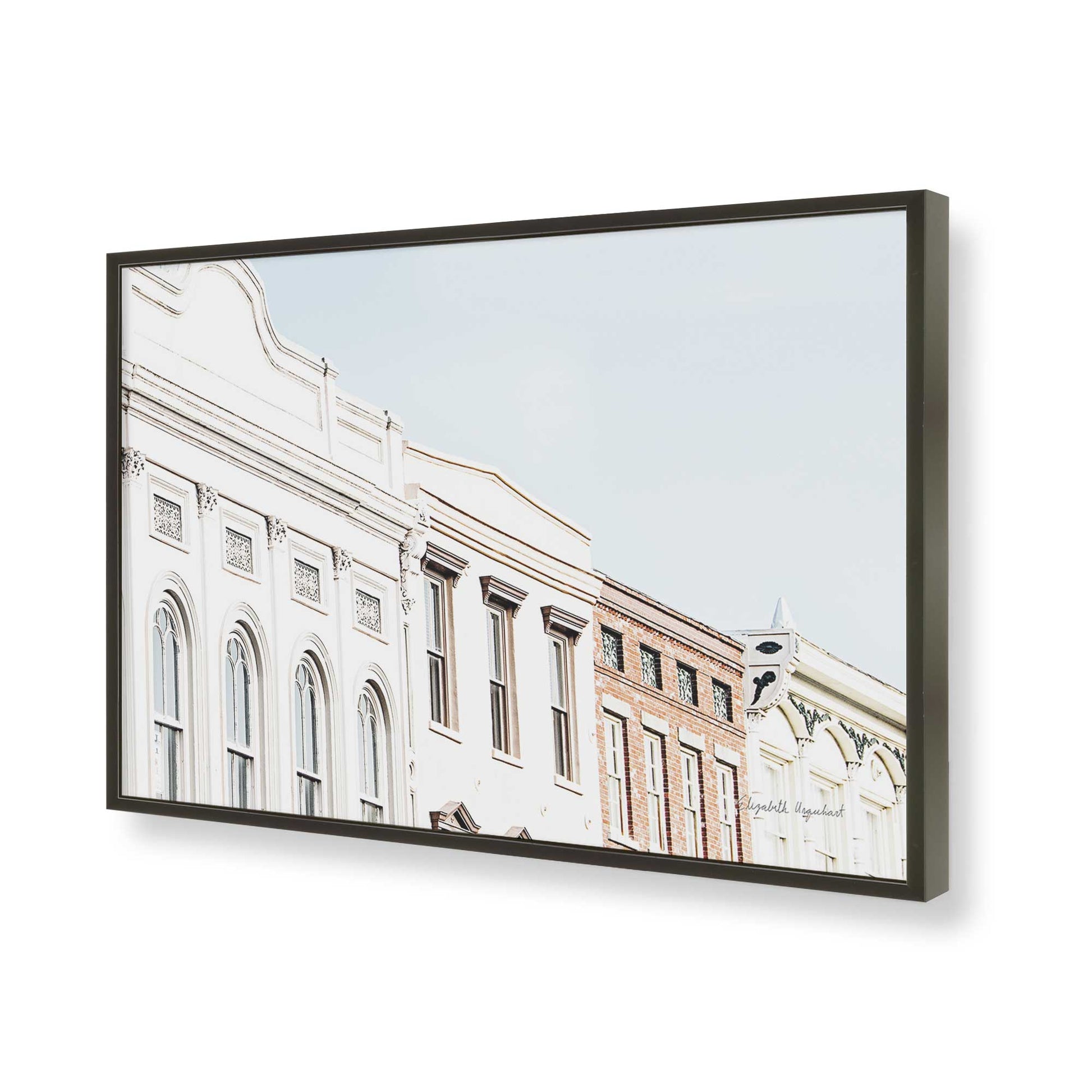 [Color:Satin Black], Picture of art in a Satin Black frame of the corner