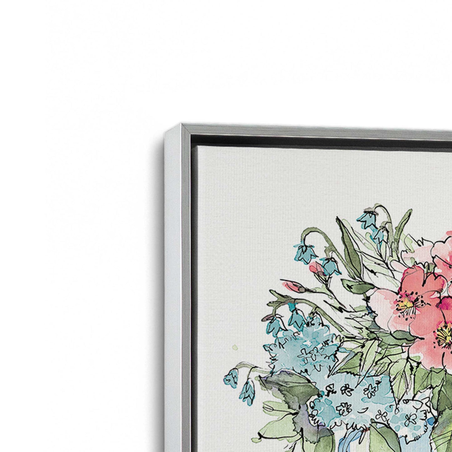 [Color:Polished Chrome], Picture of art in a Polished Chrome frame at an angle