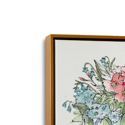 [Color:Polished Gold], Picture of art in a Polished Gold frame at an angle