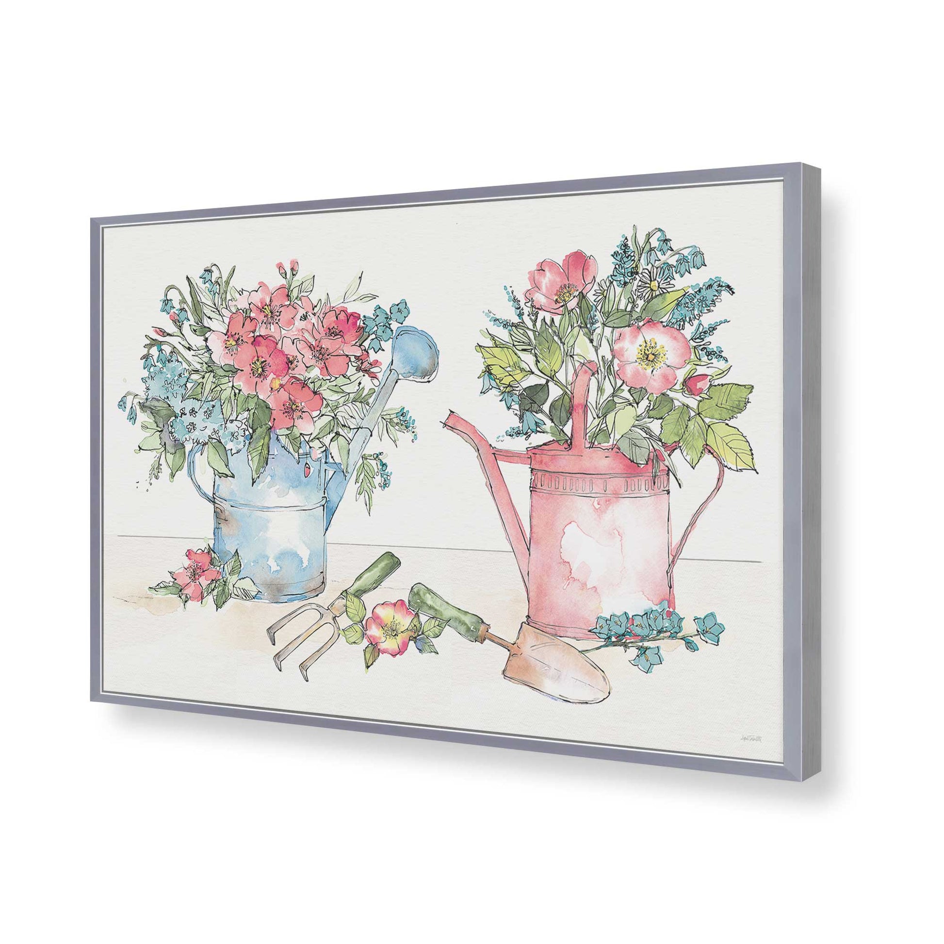 [Color:Polished Chrome], Picture of art in a Polished Chrome frame of the corner