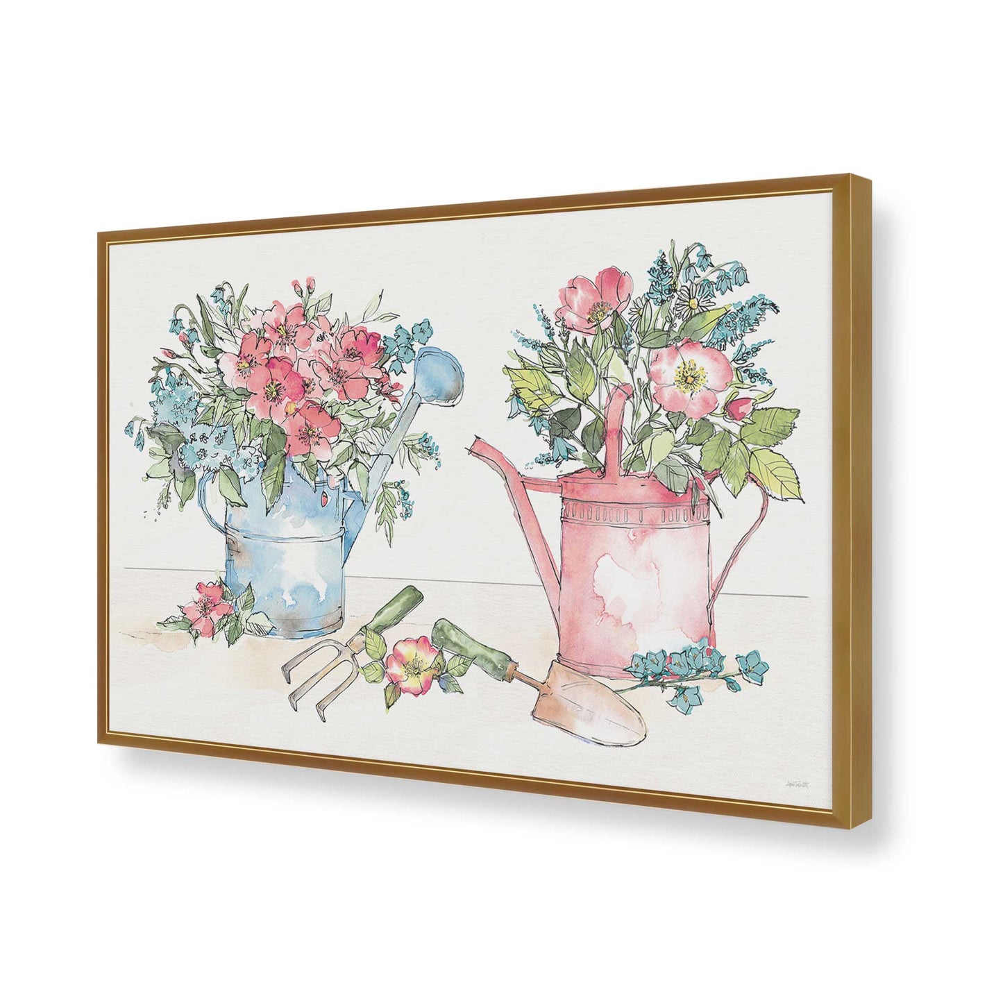 [Color:Polished Gold], Picture of art in a Polished Gold frame of the corner