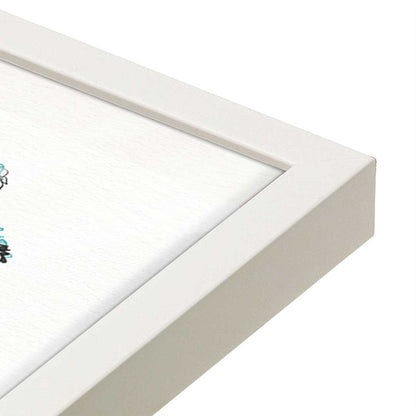 [Color:Opaque White], Picture of art in a Opaque White frame at an angle