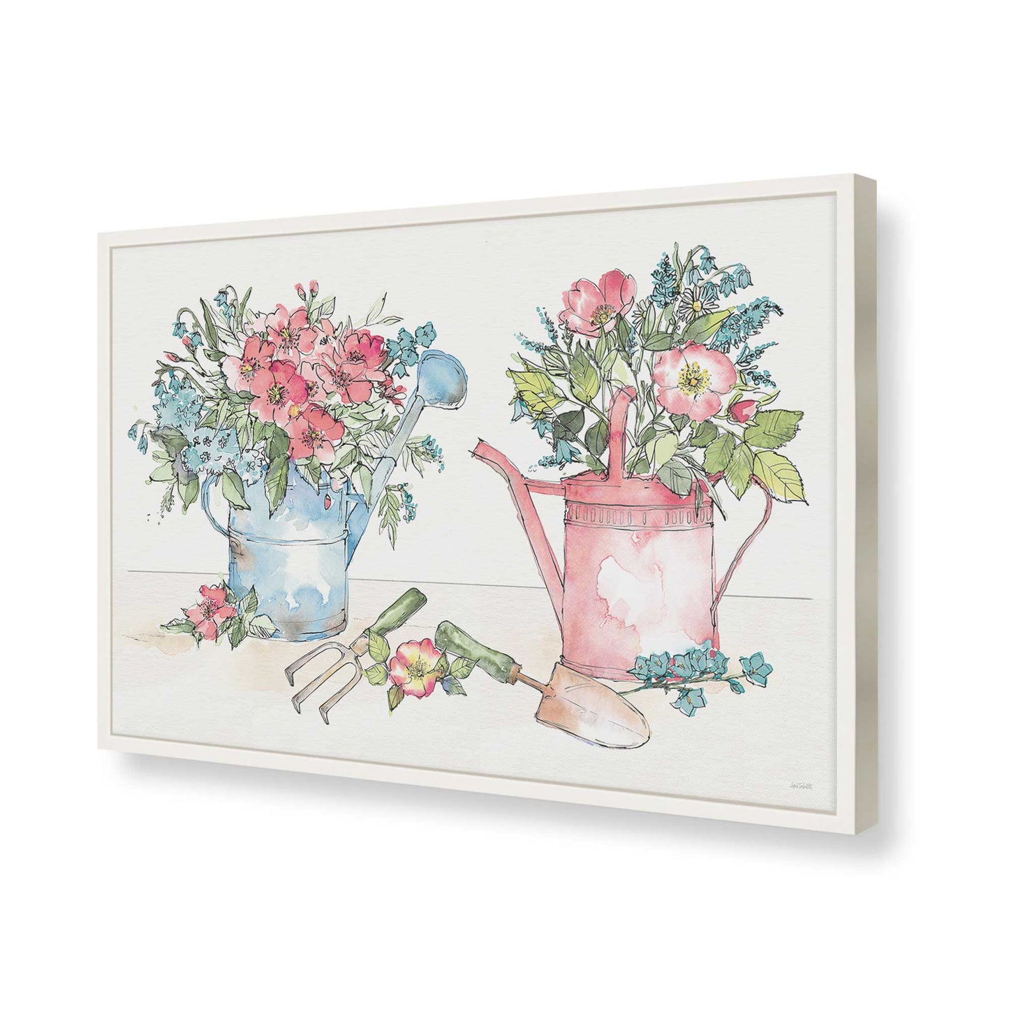 [Color:Opaque White], Picture of art in a Opaque White frame of the corner